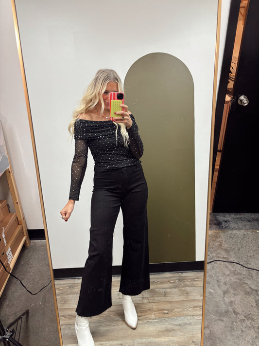 Catalina Off Shoulder Top (Black)