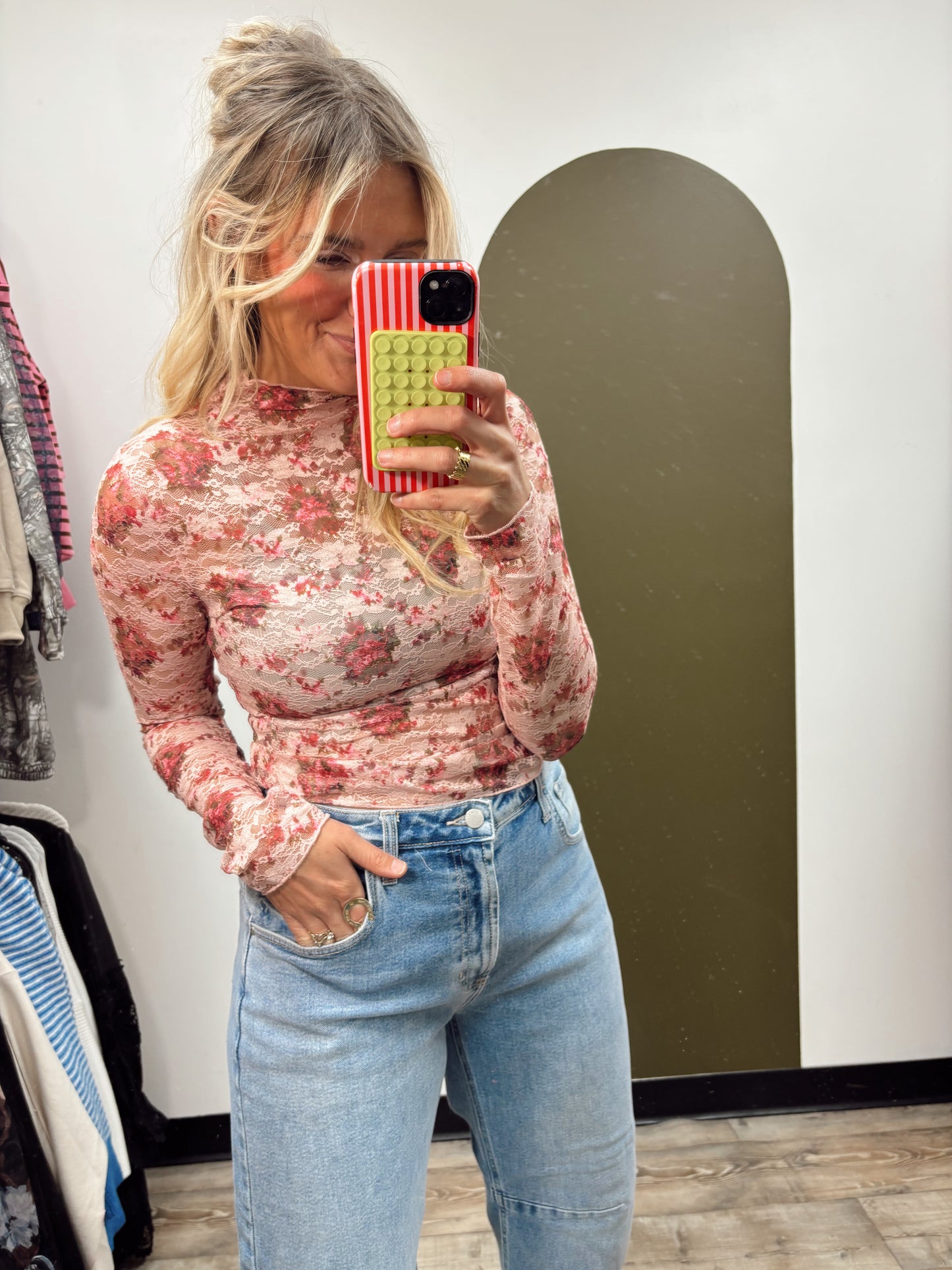 Cherry Blossom Sheer Top