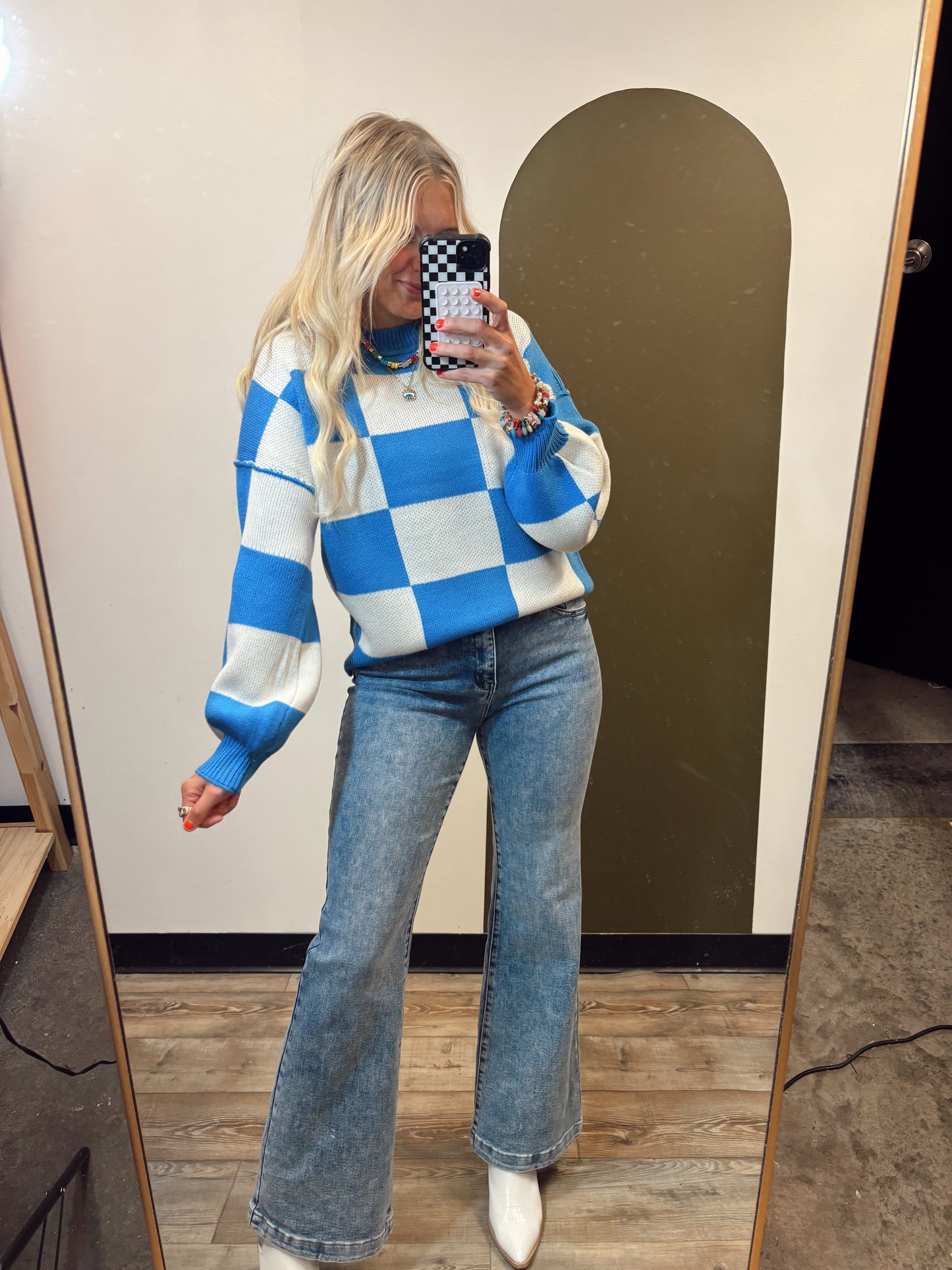 Square Up Sweater (Blue)