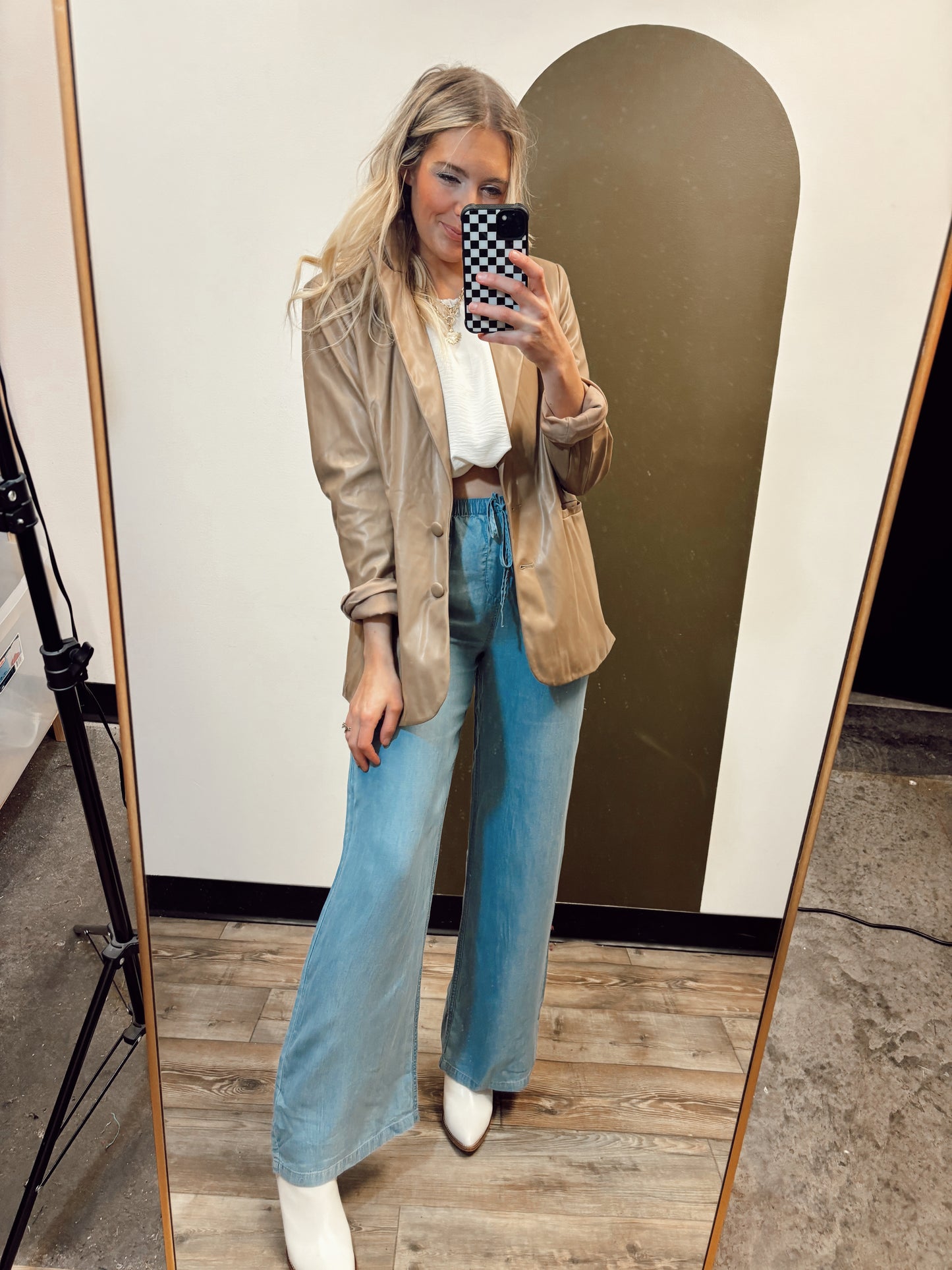 Direct Report Leather Blazer
