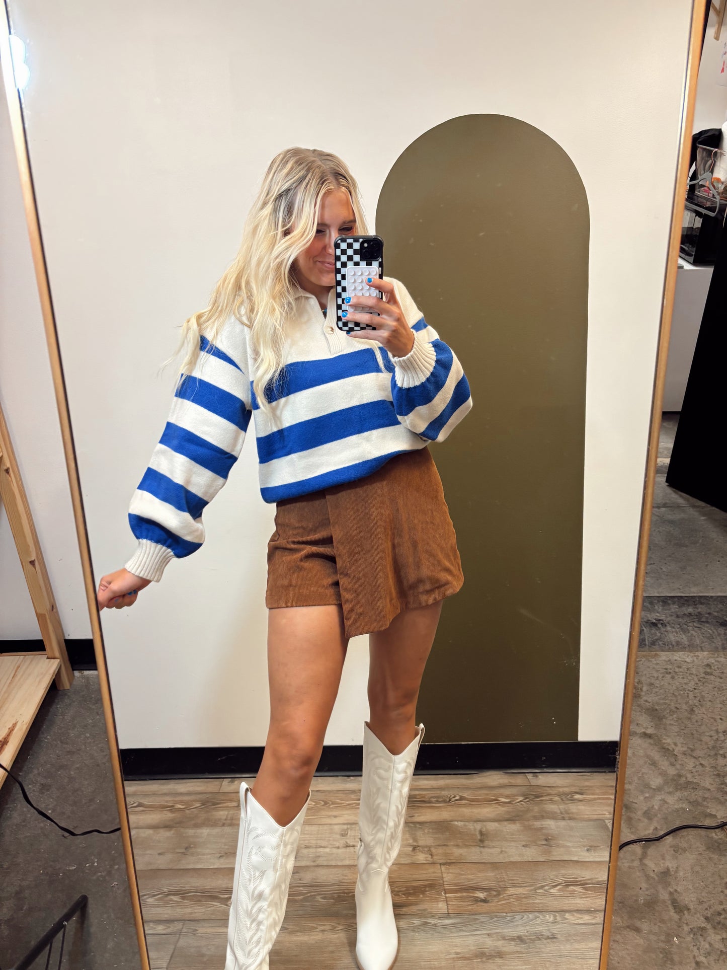 Colby Stripe Sweater (Blue)