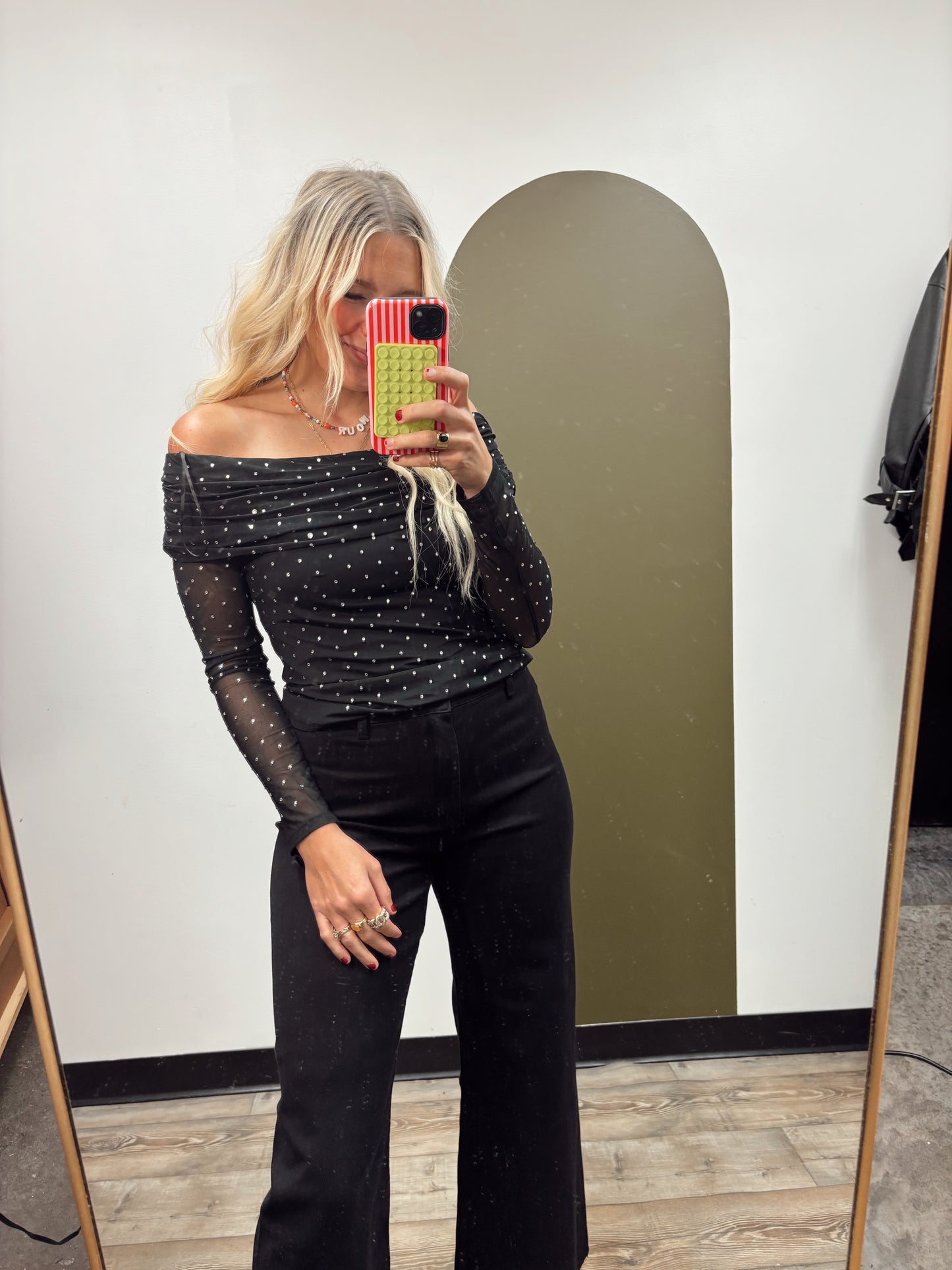 Catalina Off Shoulder Top (Black)
