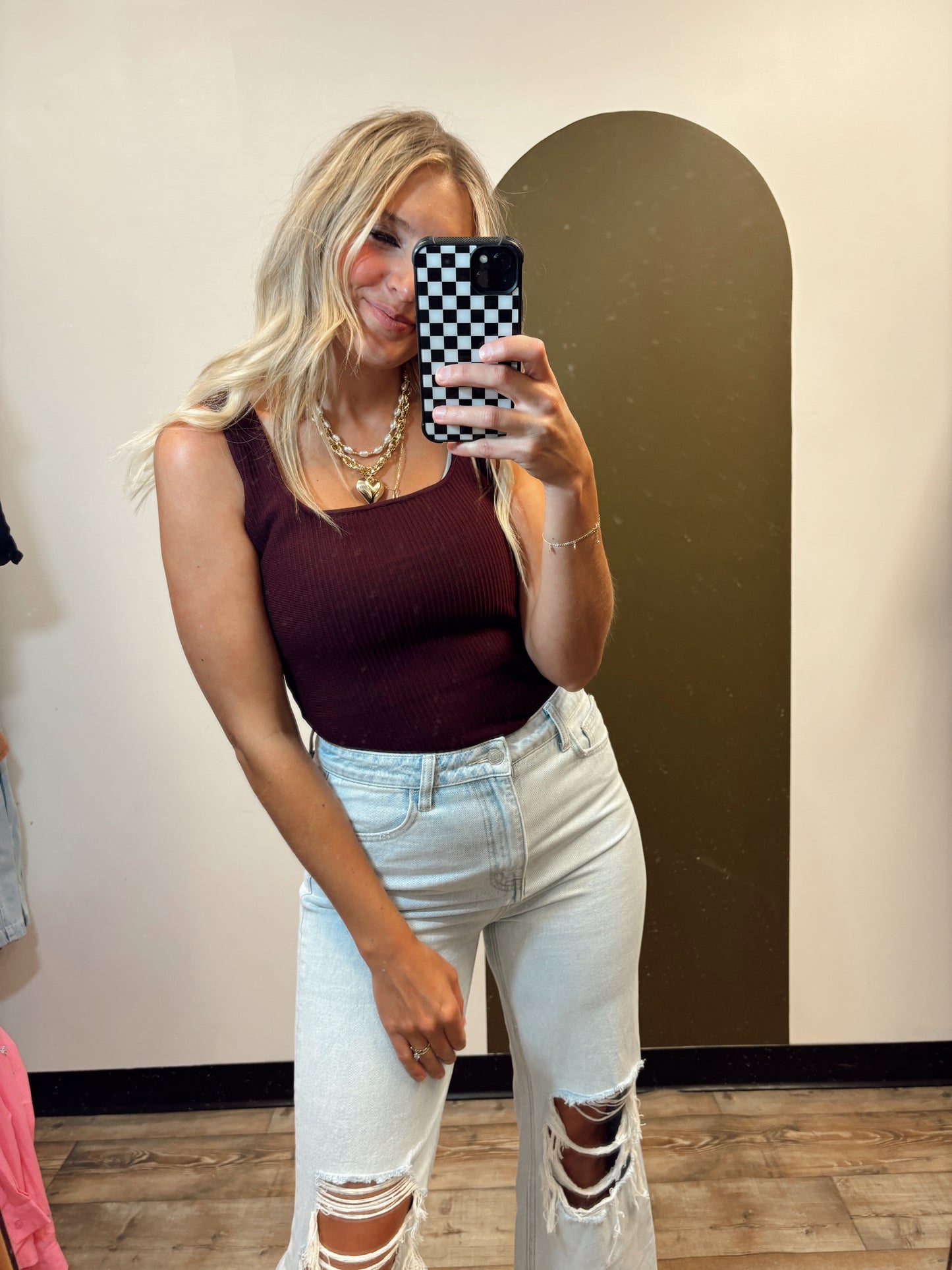 Robin Ribbed Tank (Wine)