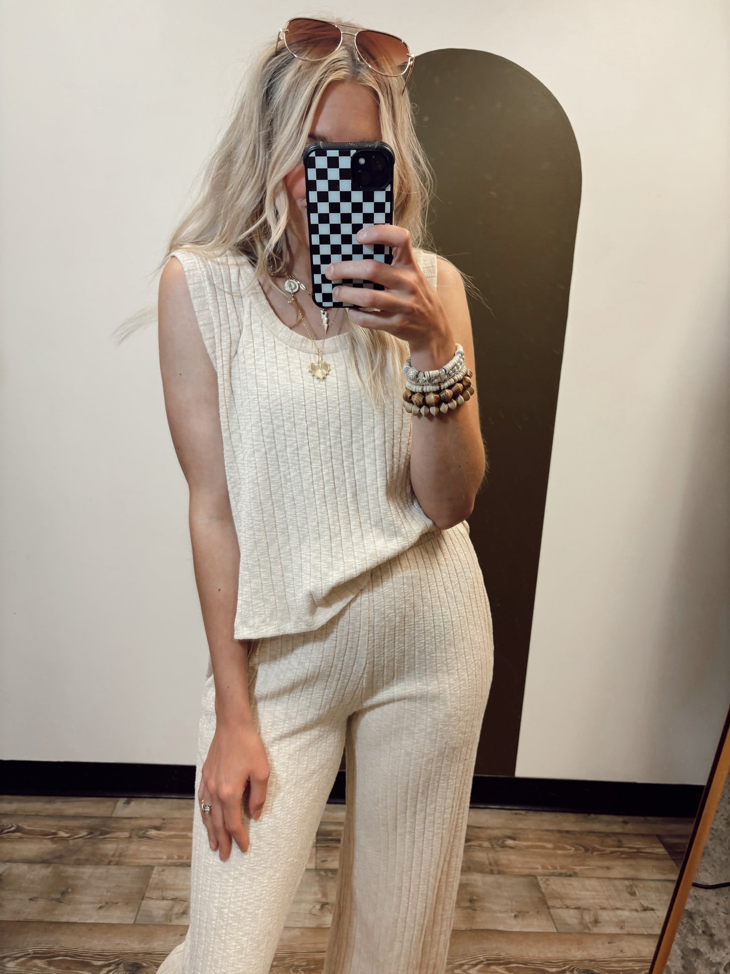 Paula Textured Tank (Cream)