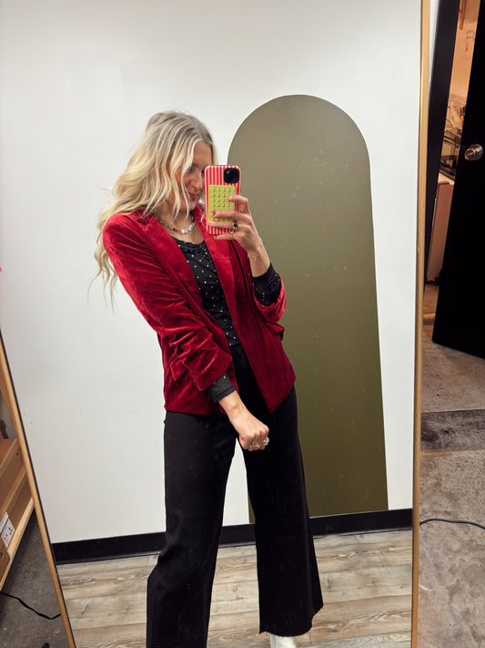 Velvet Dreams Blazer (Magenta)