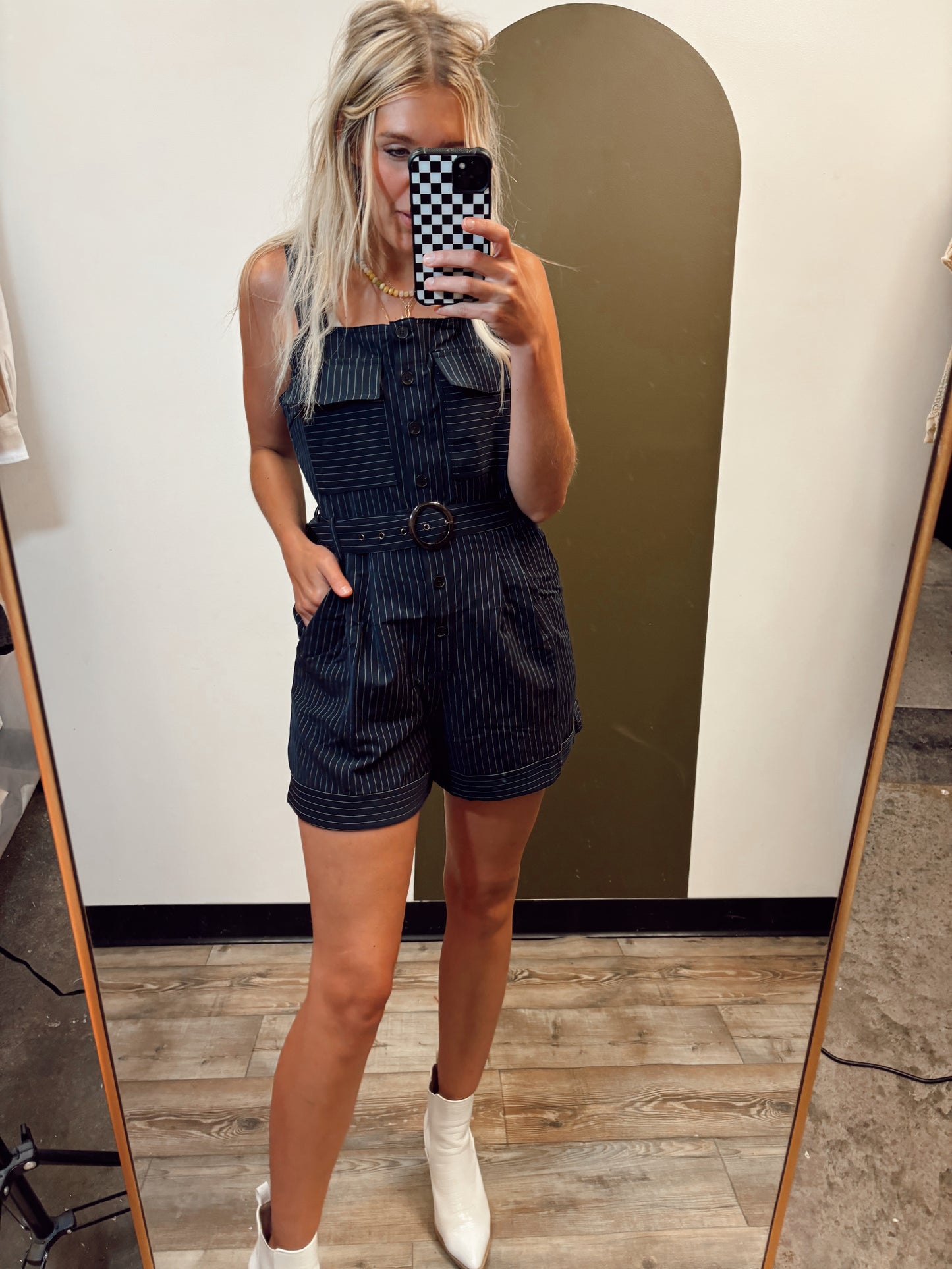 Pinstripe Romper