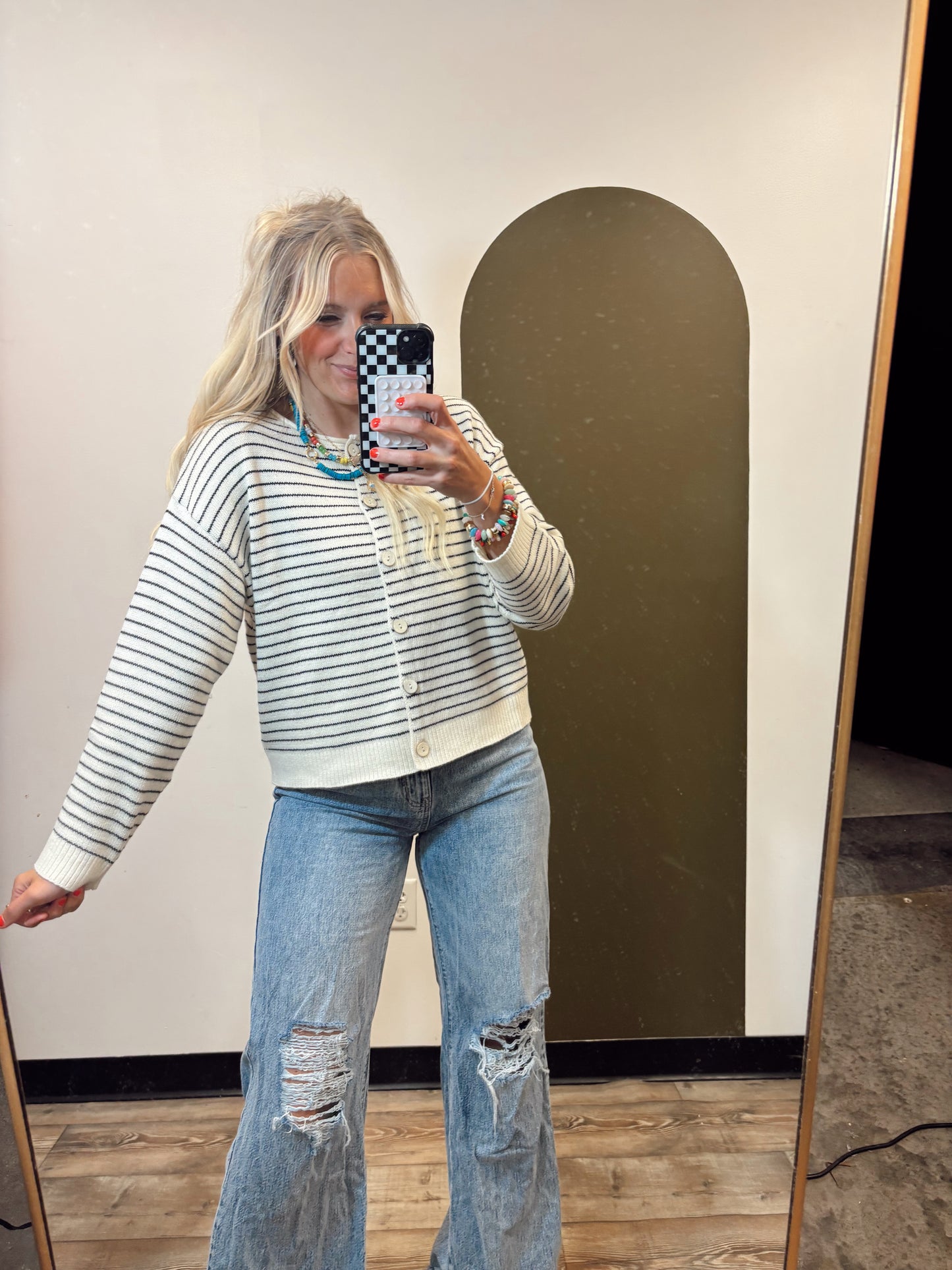 Wren Raw Edge Cardigan (Cream)