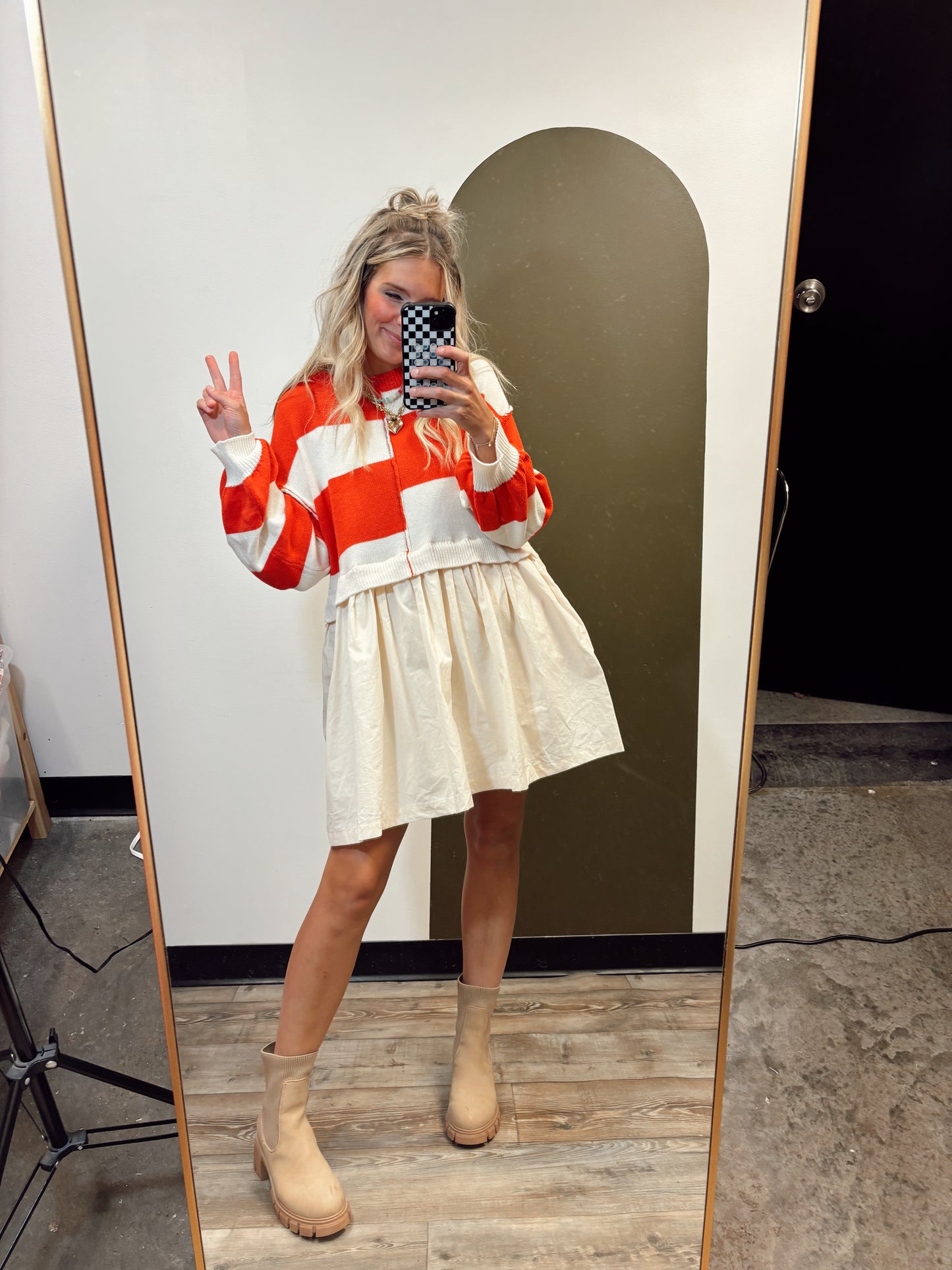 Rochelle 2fer Dress (Red)