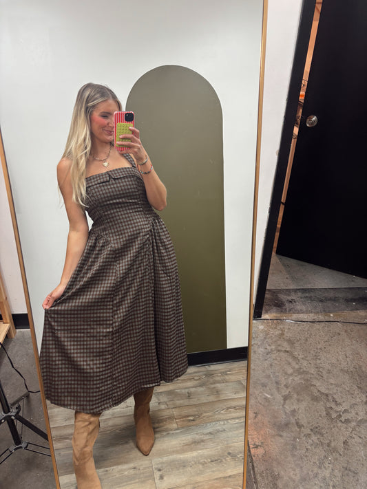 Forest Walk Halter Dress