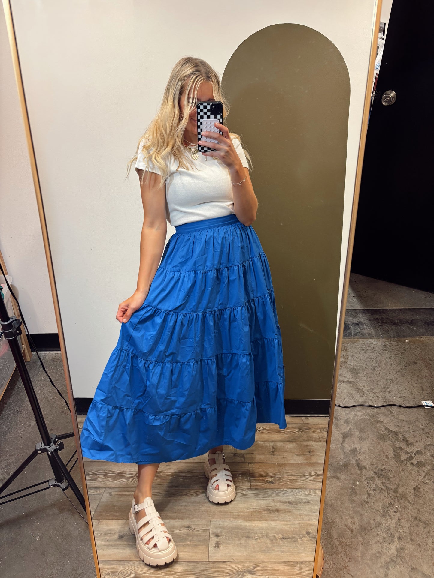 Royal Flush Midi Skirt