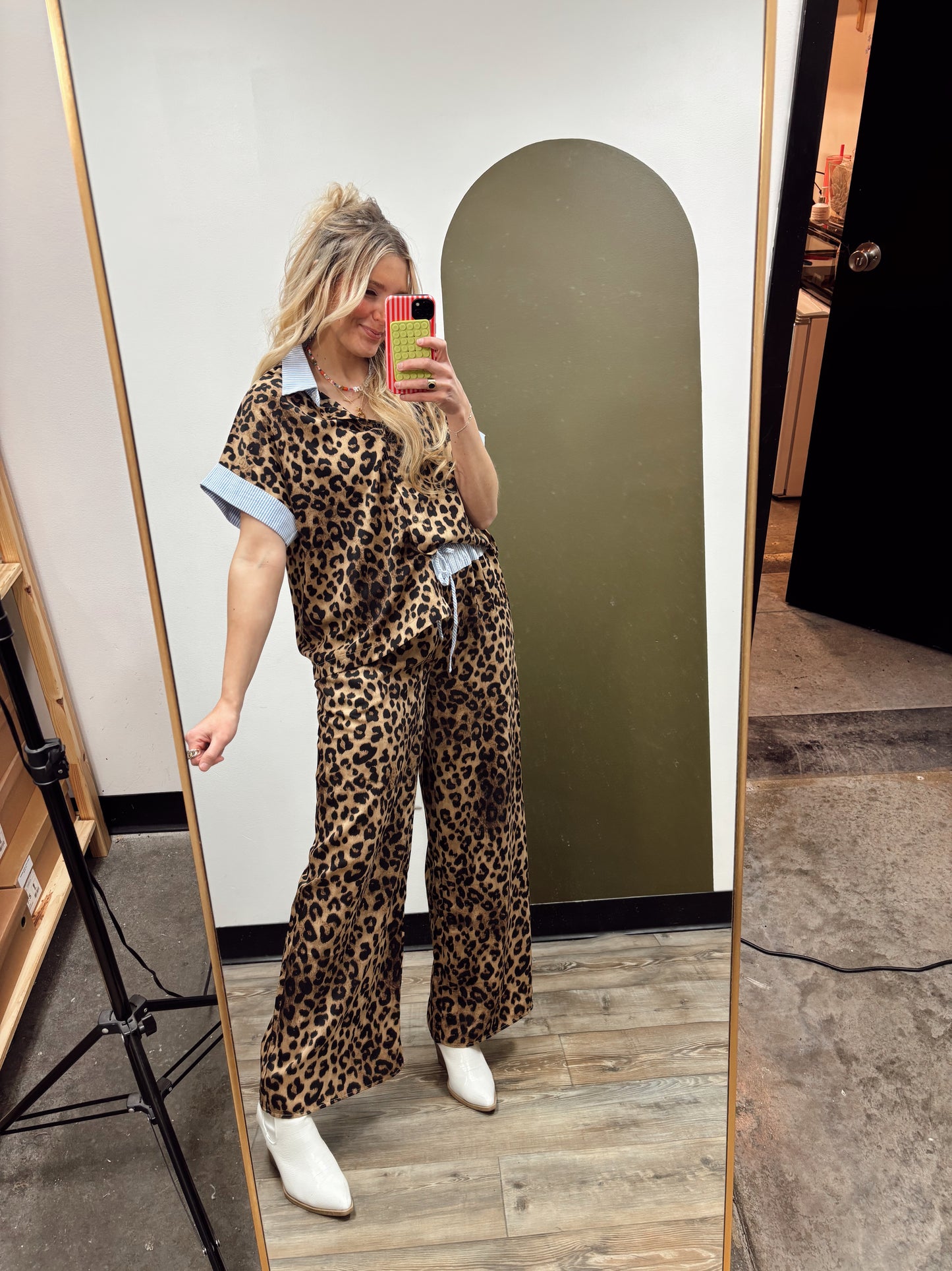 Brianne Collar Leopard Set