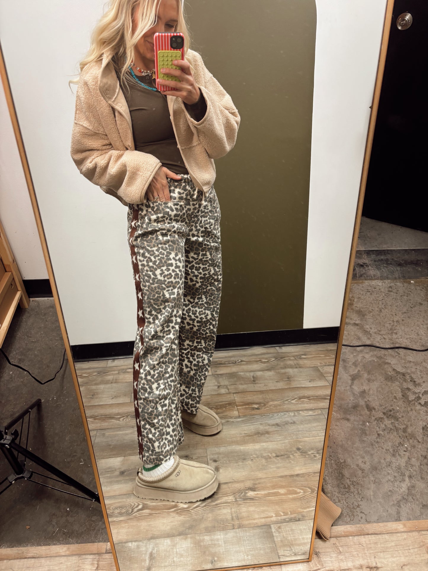 Leopard Sport Star Pant (Brown)