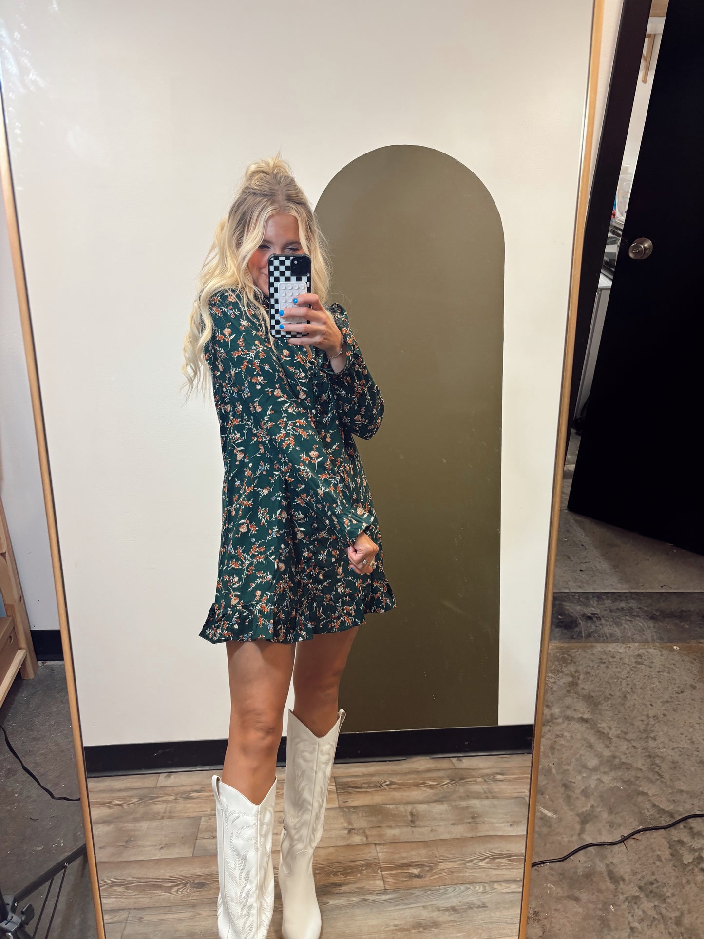Kylie Floral Dress (Green)
