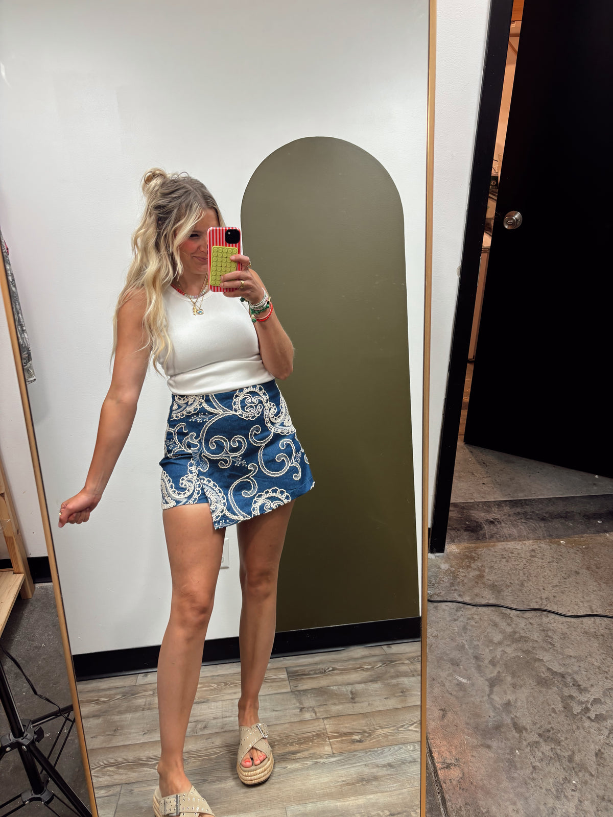 Jaquard Textured Skort