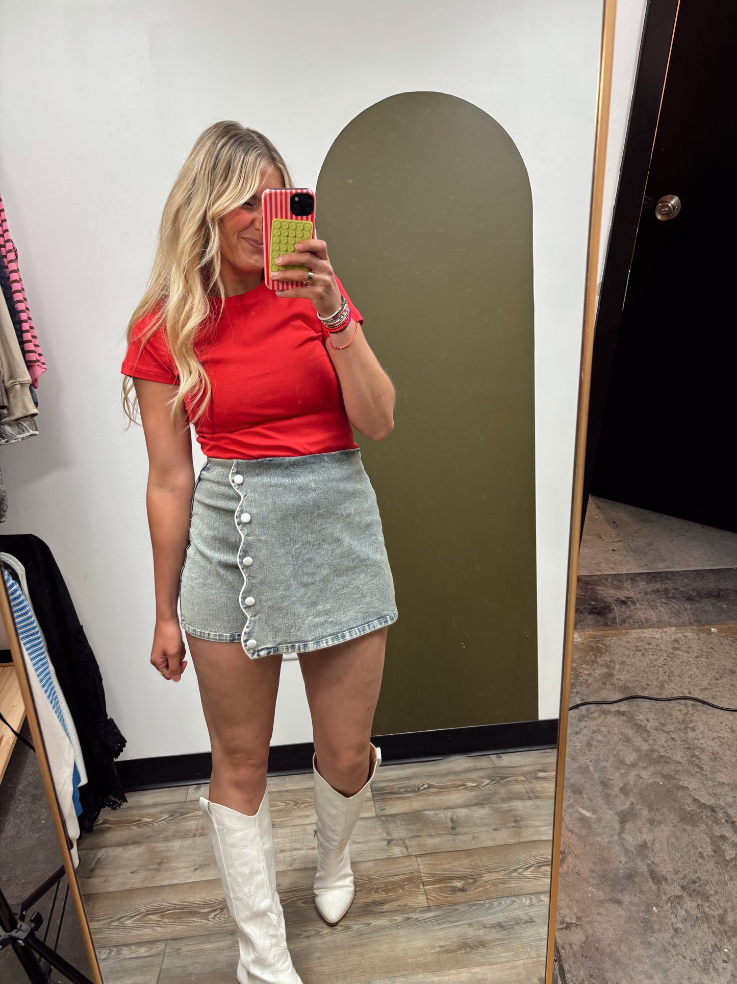 Luciana Detail Denim Skort