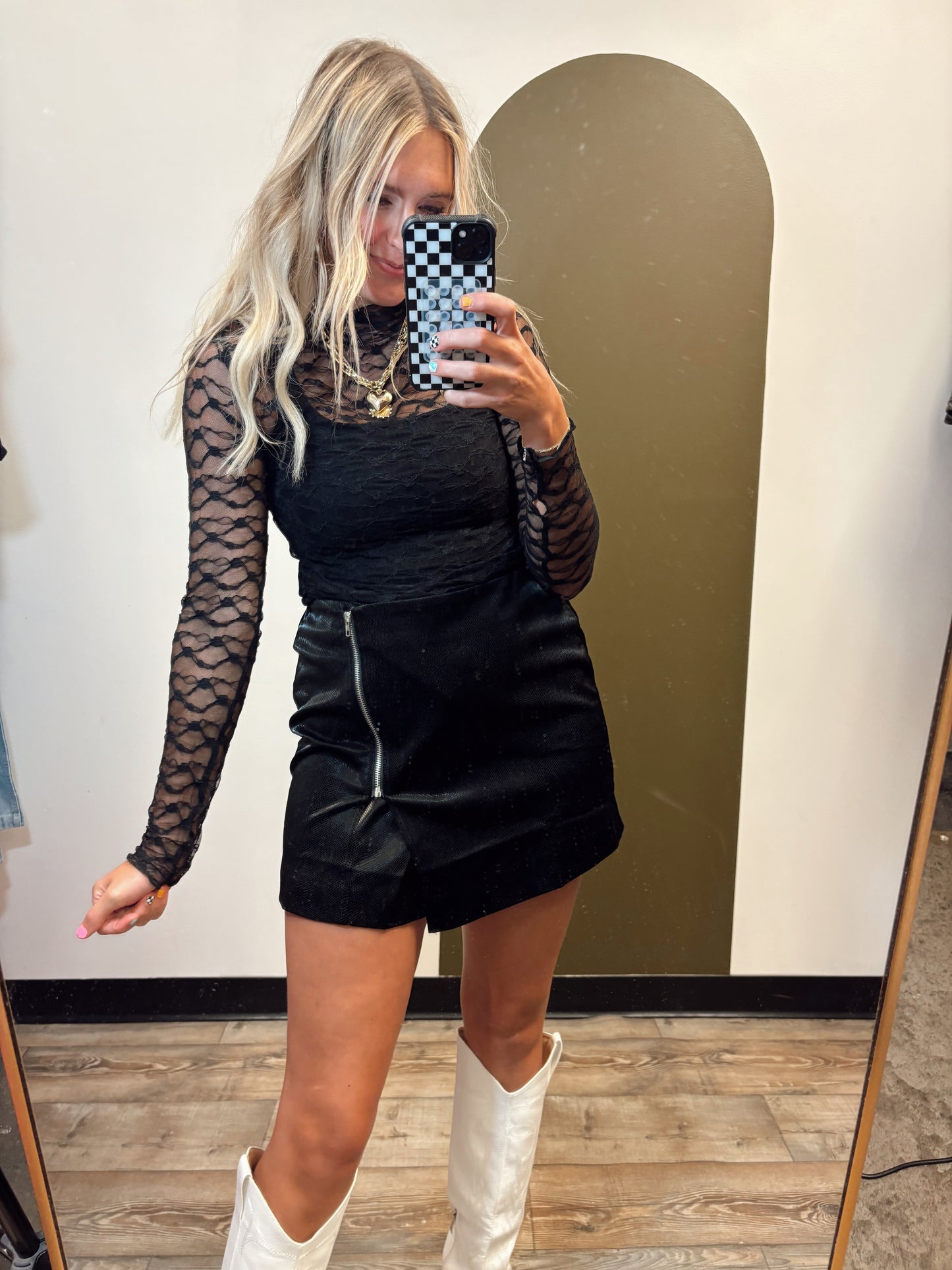 Nina Zipper Skirt (Black)