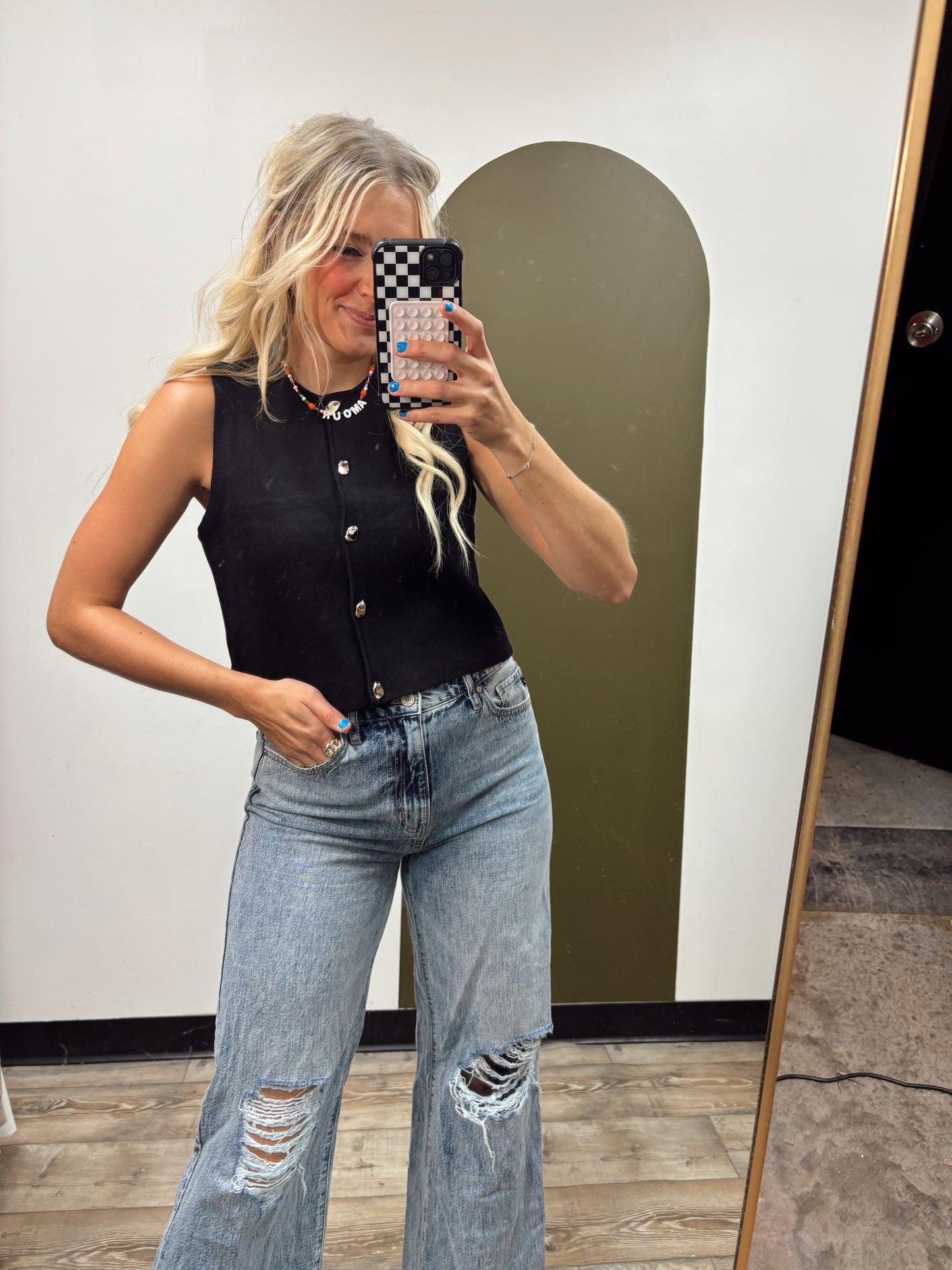 Talia Button Sweater Vest