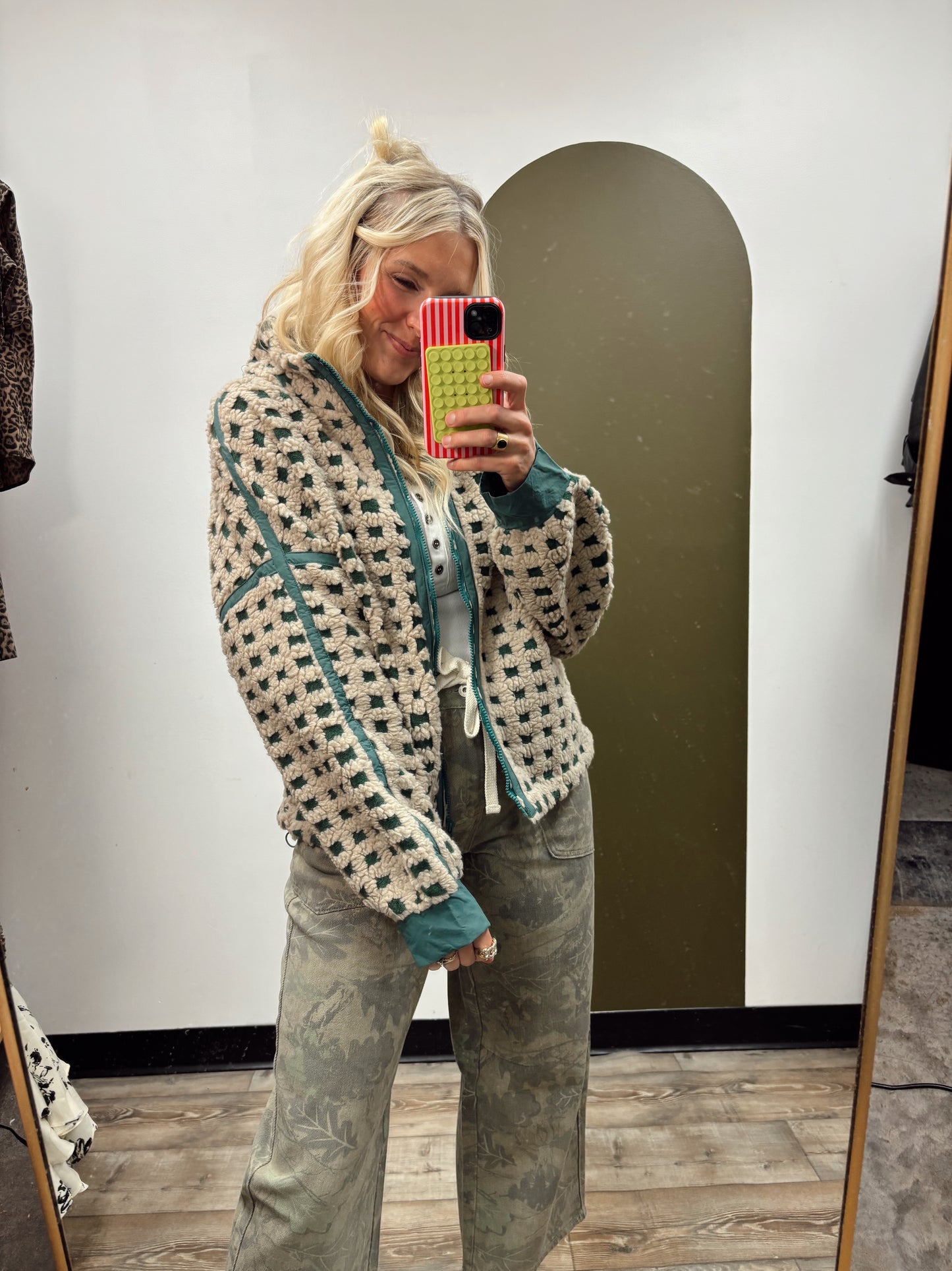 Niya Detail Fleece Jacket (Green)
