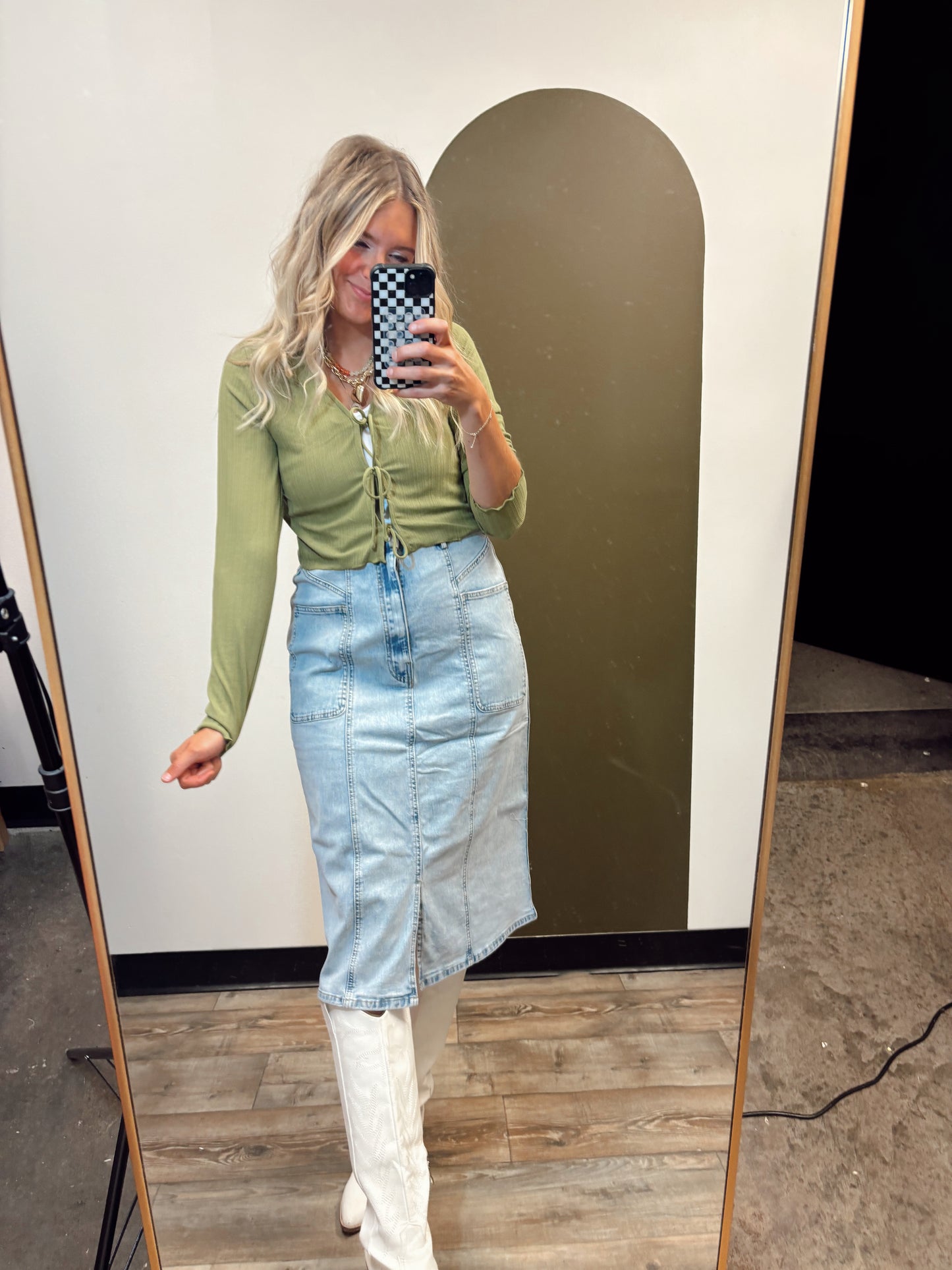 Deandra Denim Maxi Skirt