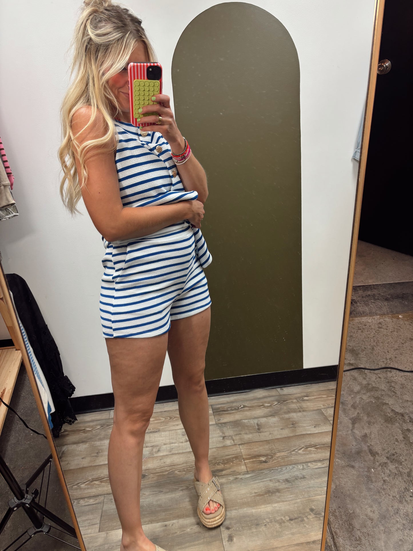 Ship Sailed Stripe Short (Blue)