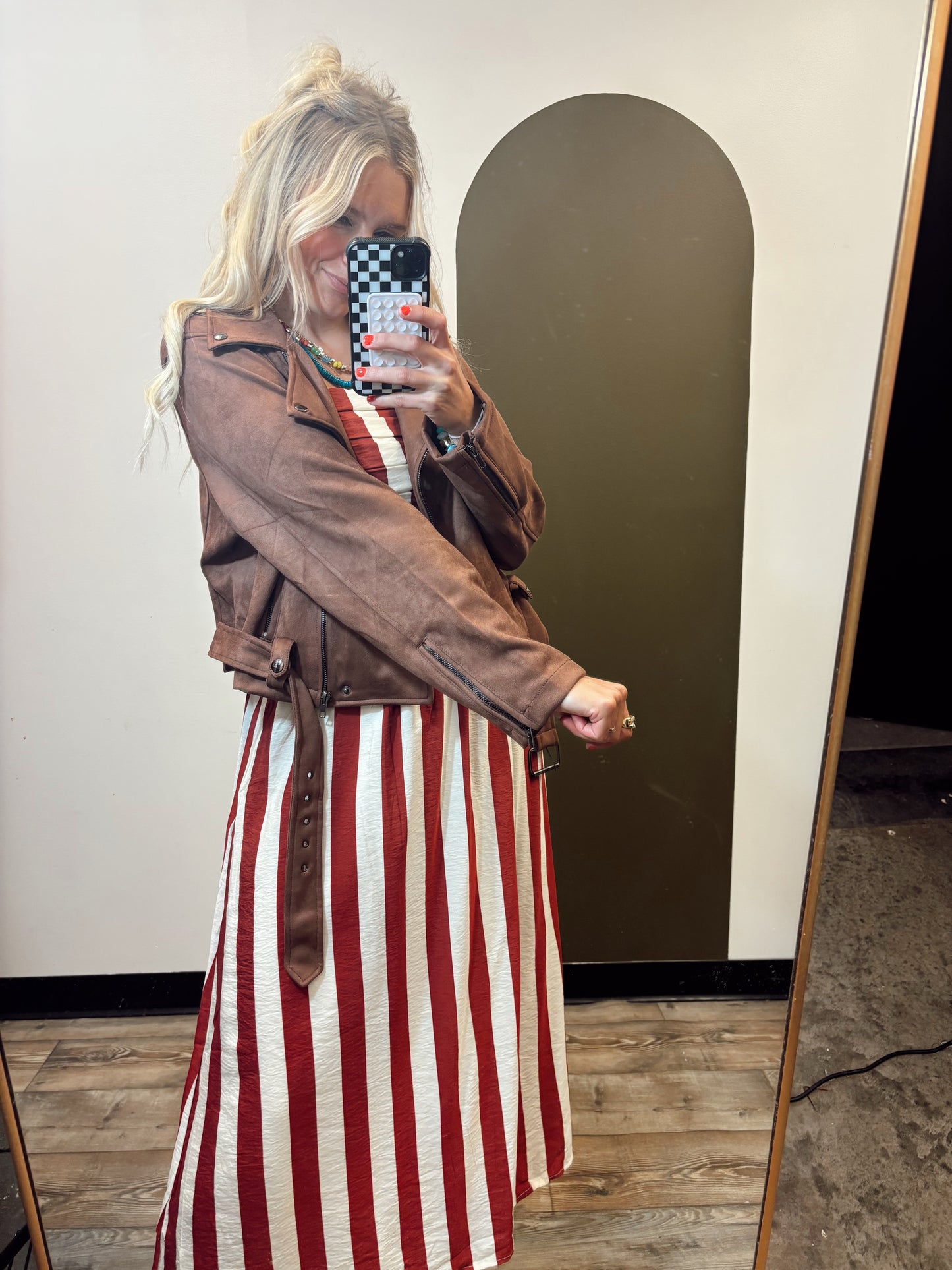 Going Places Moto Jacket (Brown)
