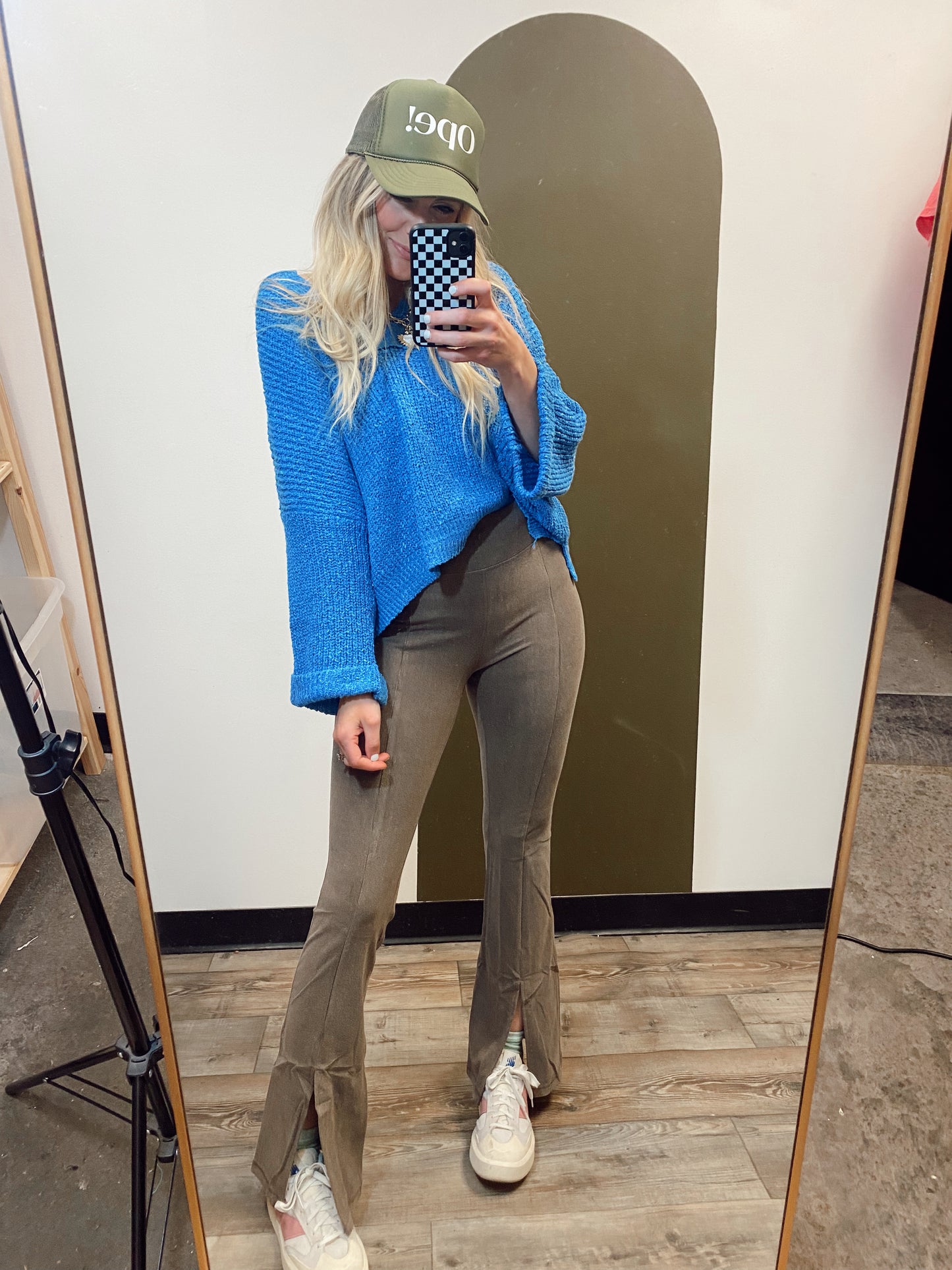 Split Flare Legging (Cocoa)