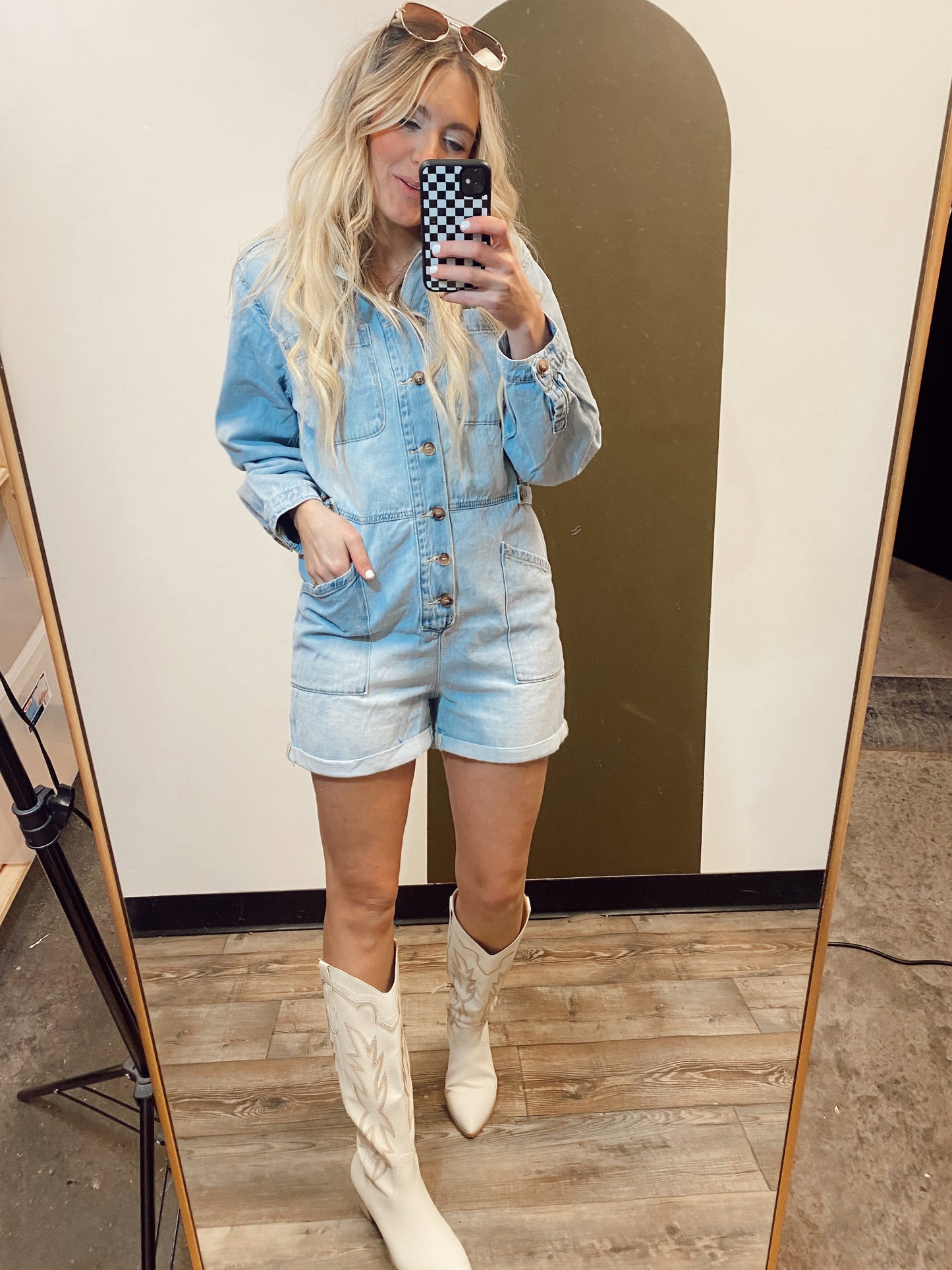 Mandy Denim Romper