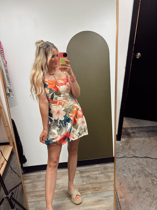 Botanic Tie Back Dress