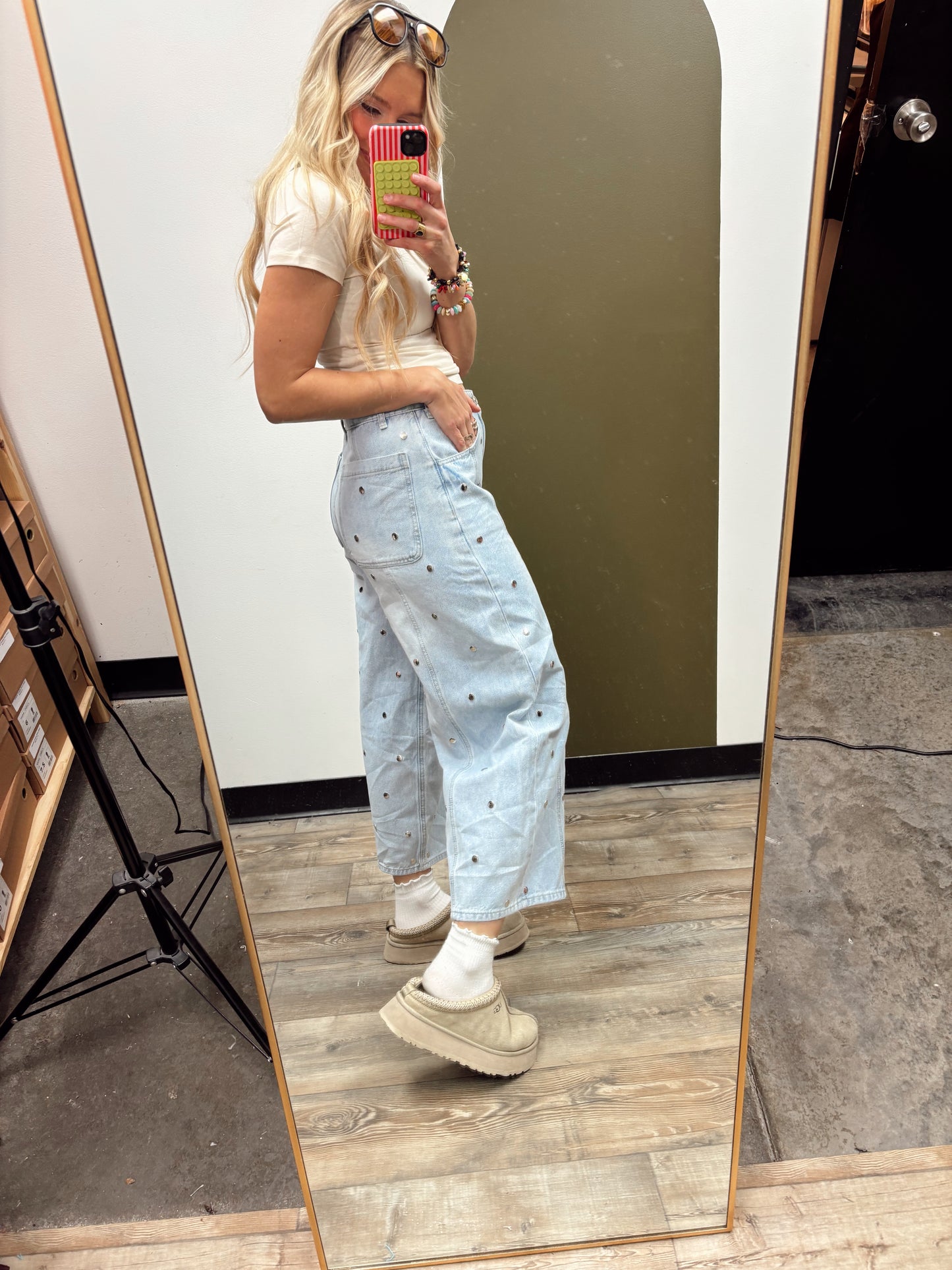 Shine Bright Barrel Denim