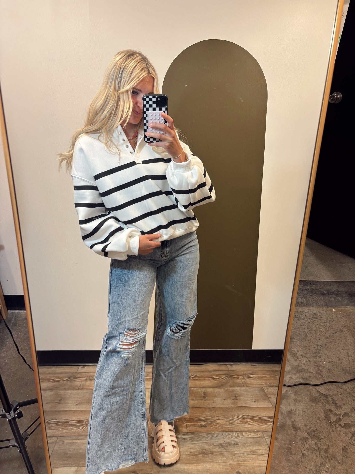 Addison Stripe Pullover