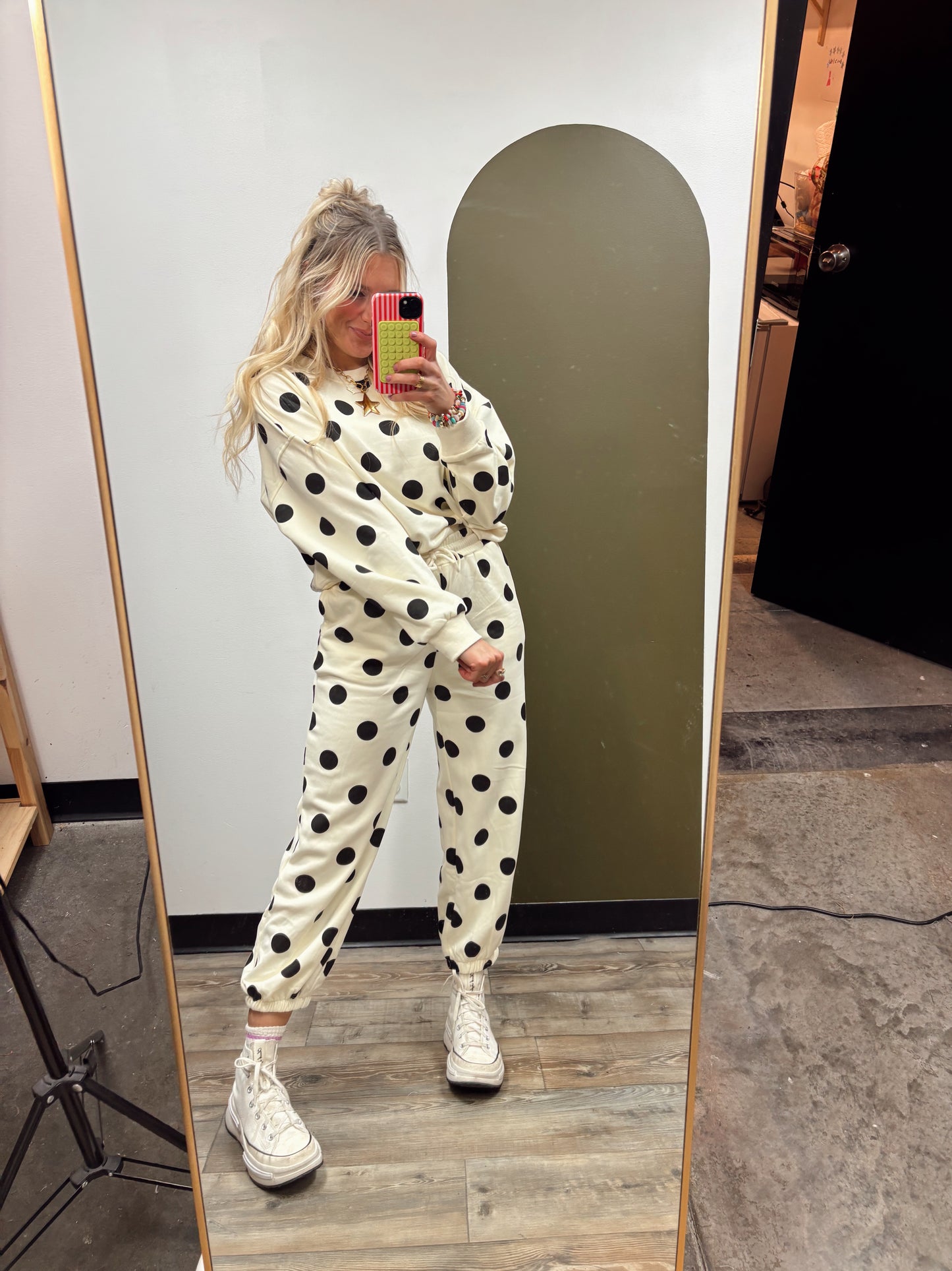 Polka Dot Sweat Set