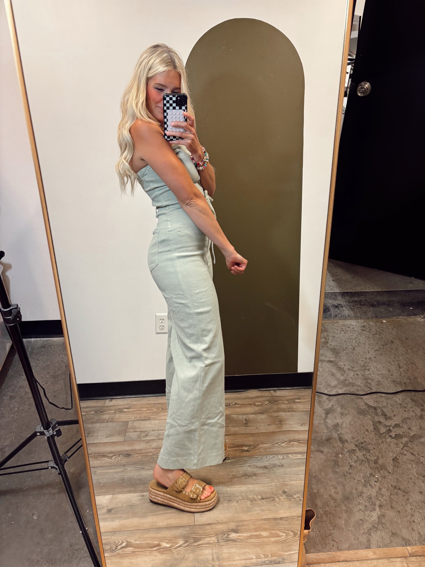 Melissa Strapless Jumpsuit (Green)