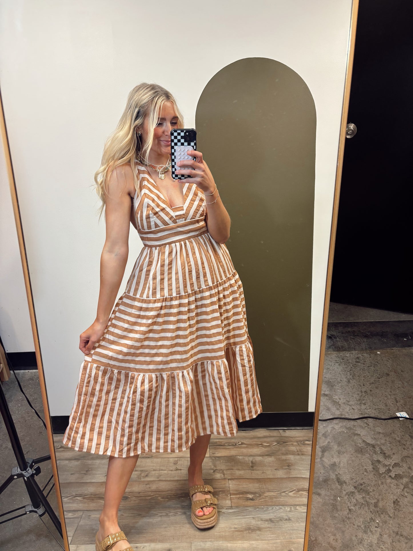 Gipsy Stripe Midi Dress