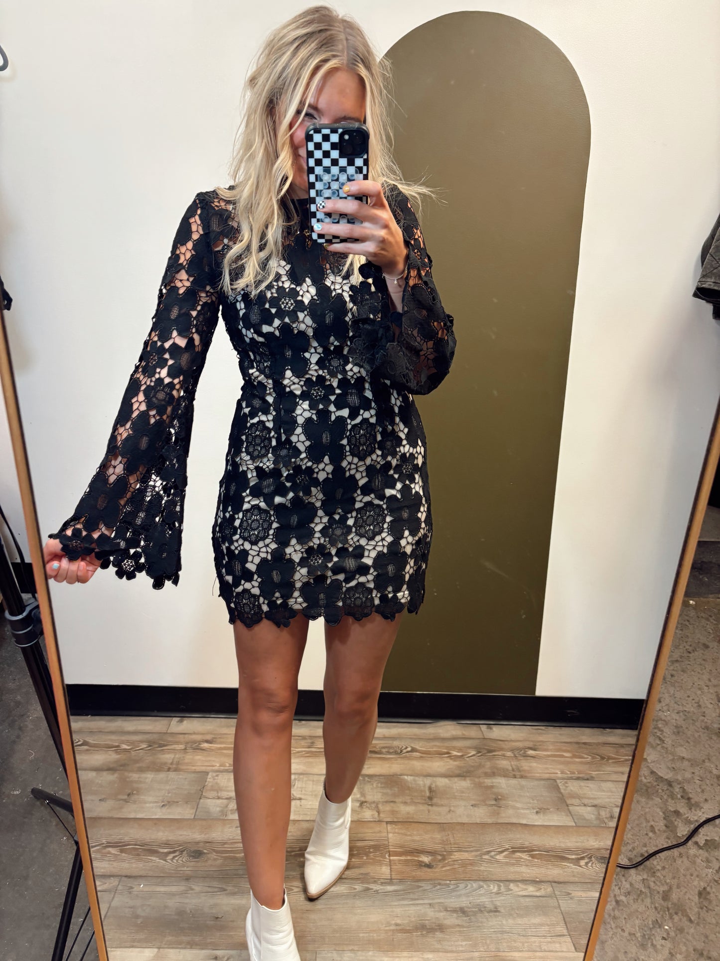 Black Tie Affair Lace Dress