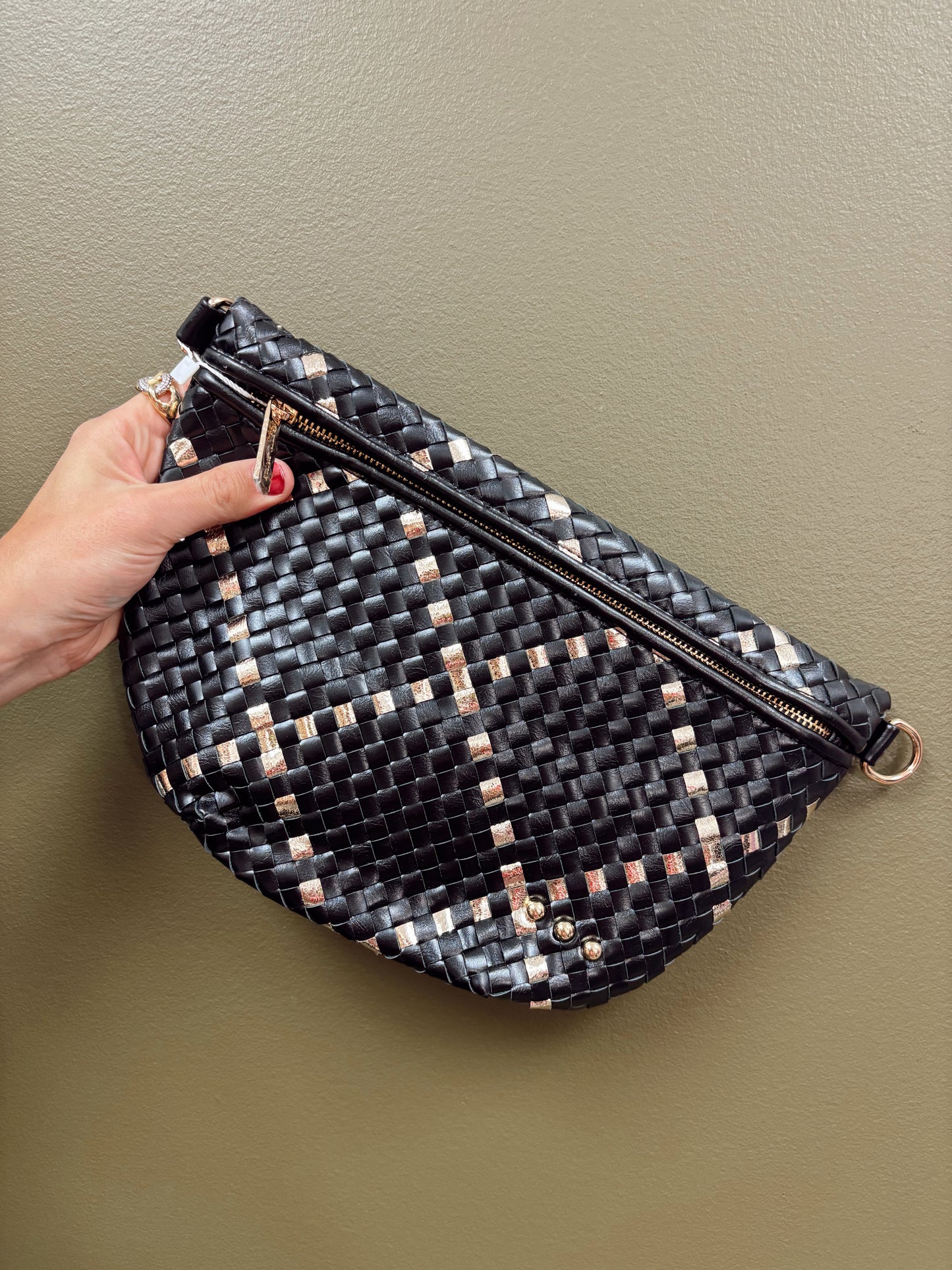 Westlyn Woven Bum Bag (Gold Diamond)