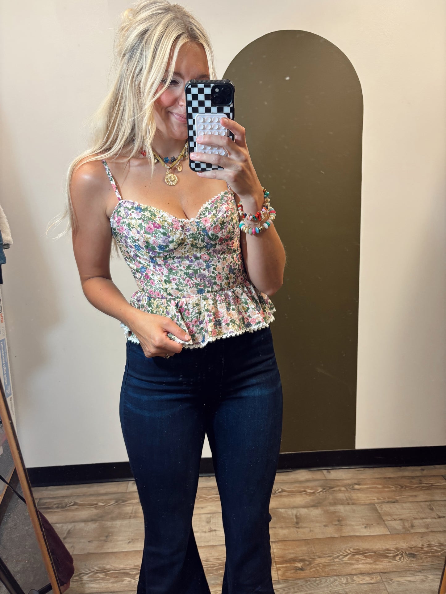 Starlight Floral Peplum Top