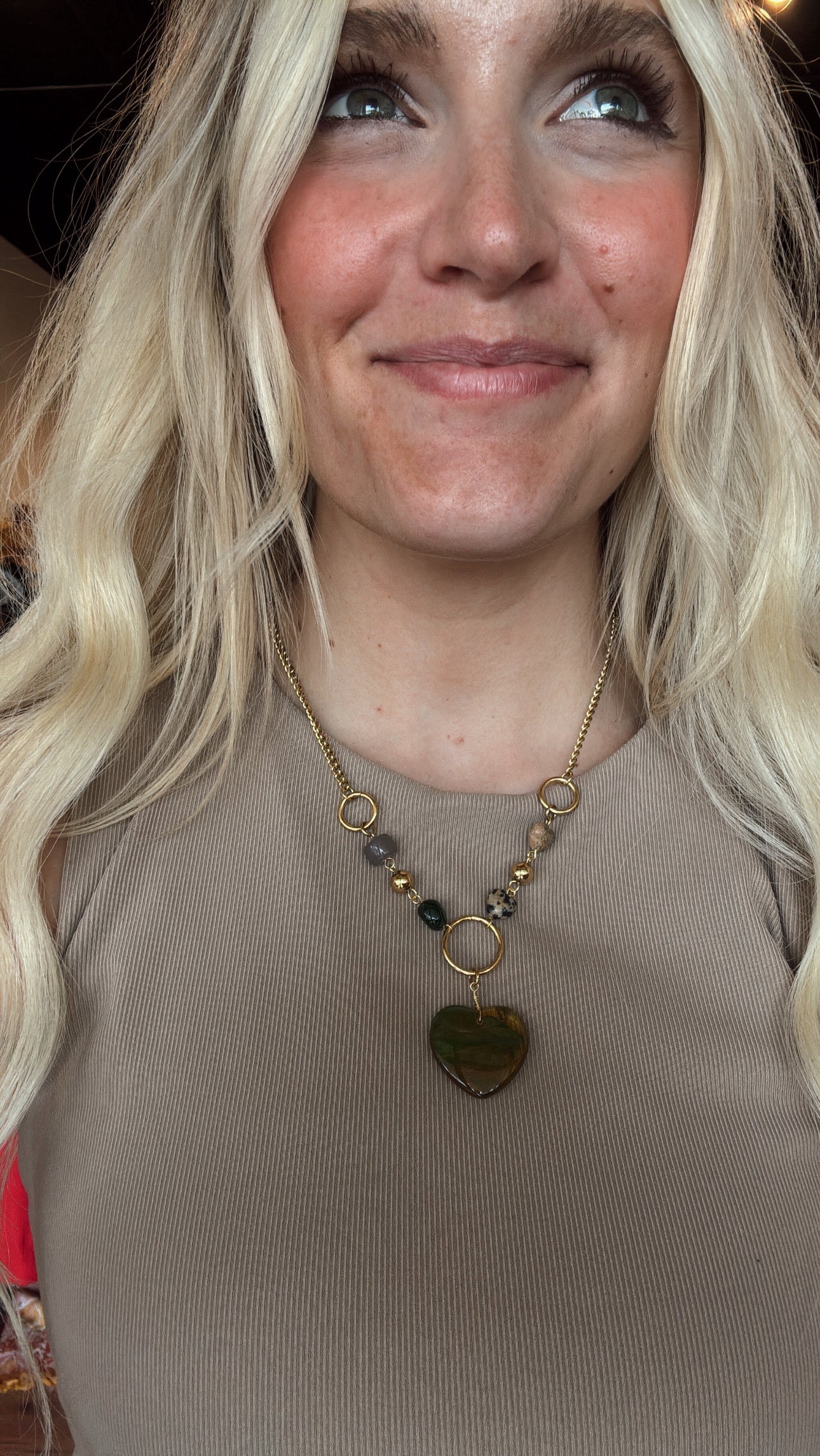 Golden Meadow Heart Necklace