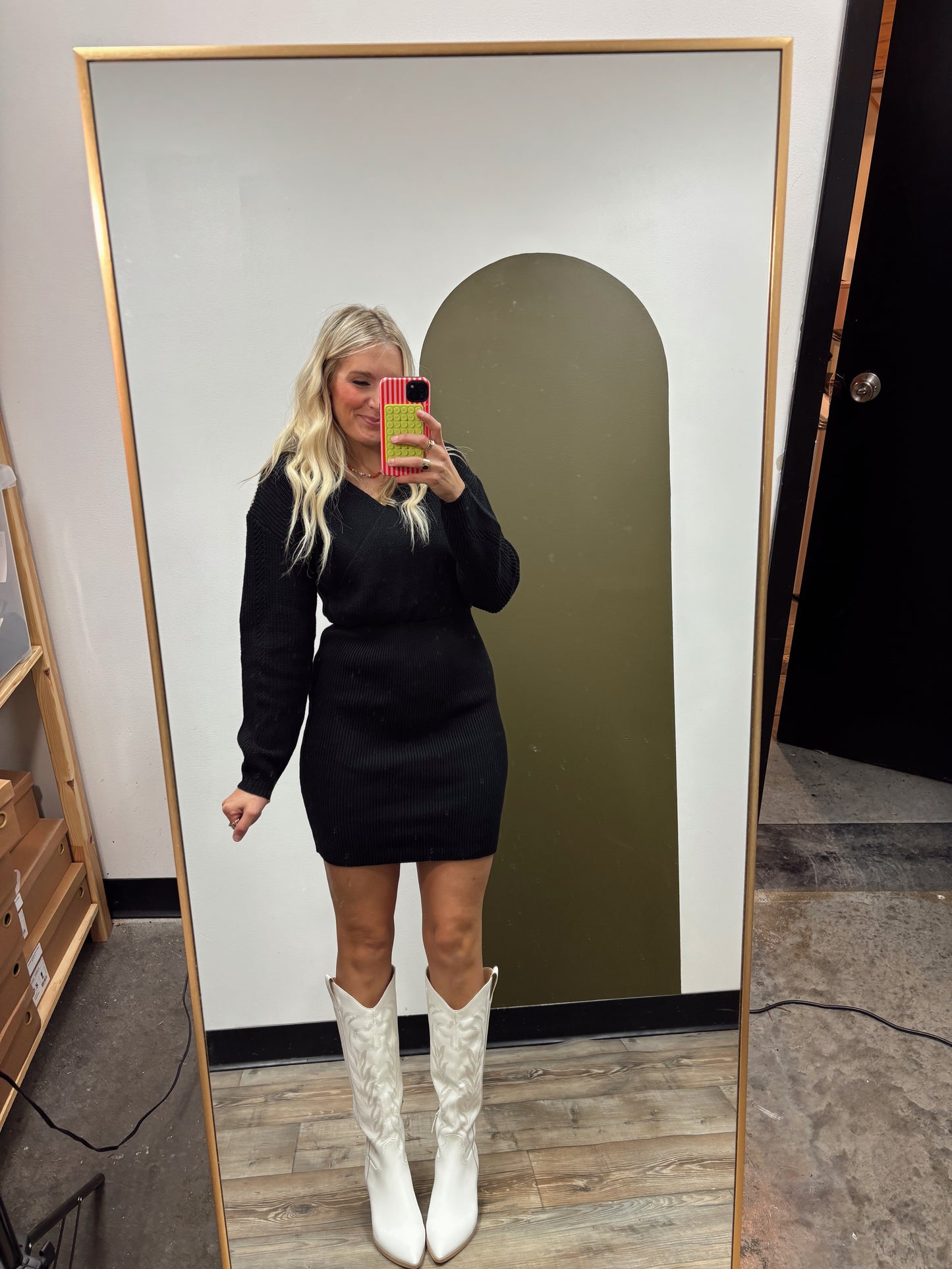 Noemi Sweater Dress (Black)