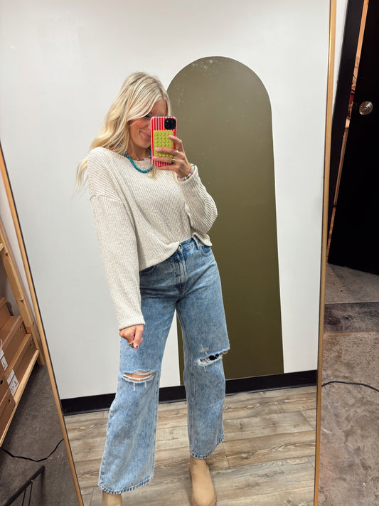 Thea Slouch Sweater (Natural)