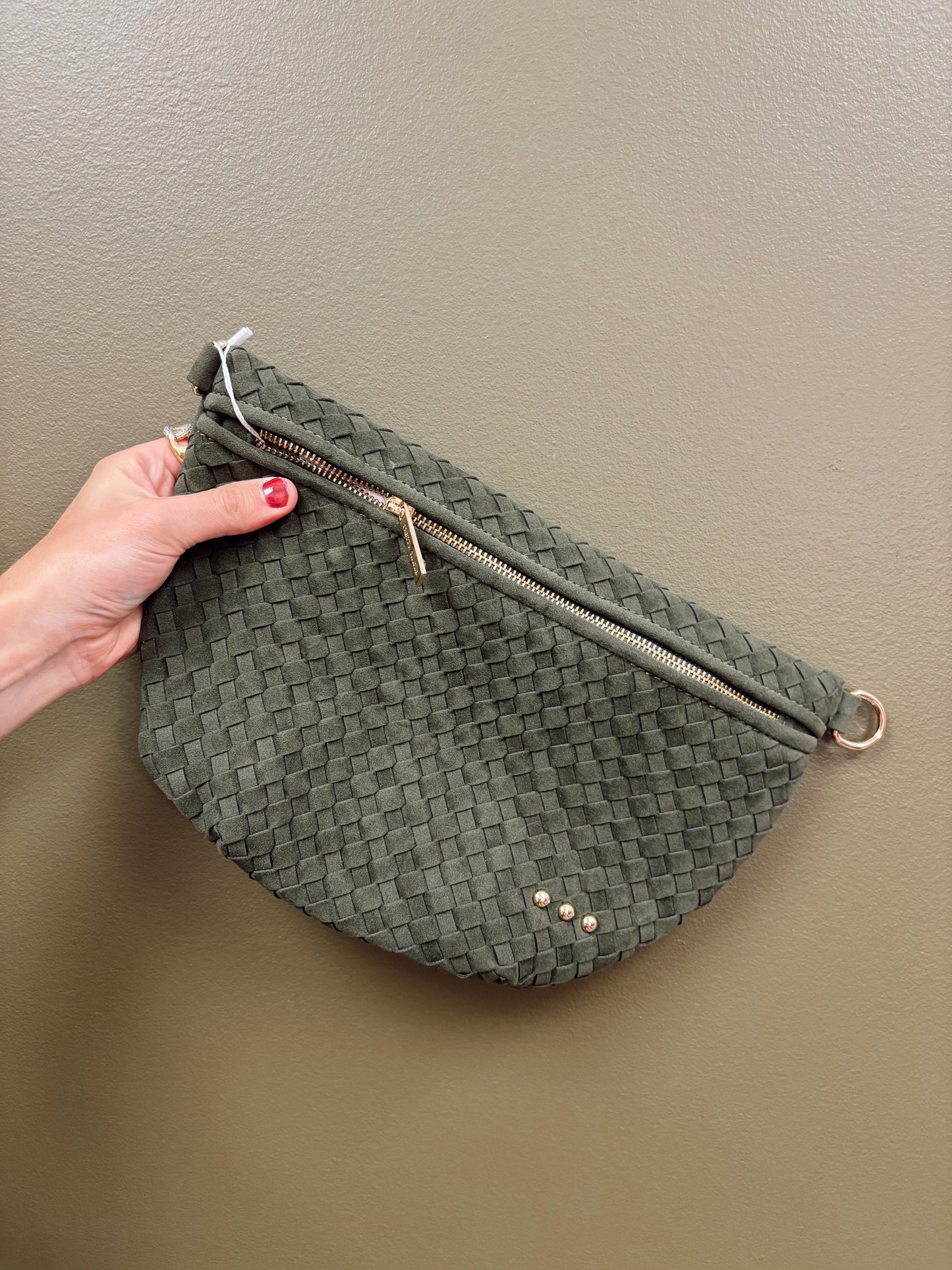 Suede Westlyn Bum Bag (Olive)