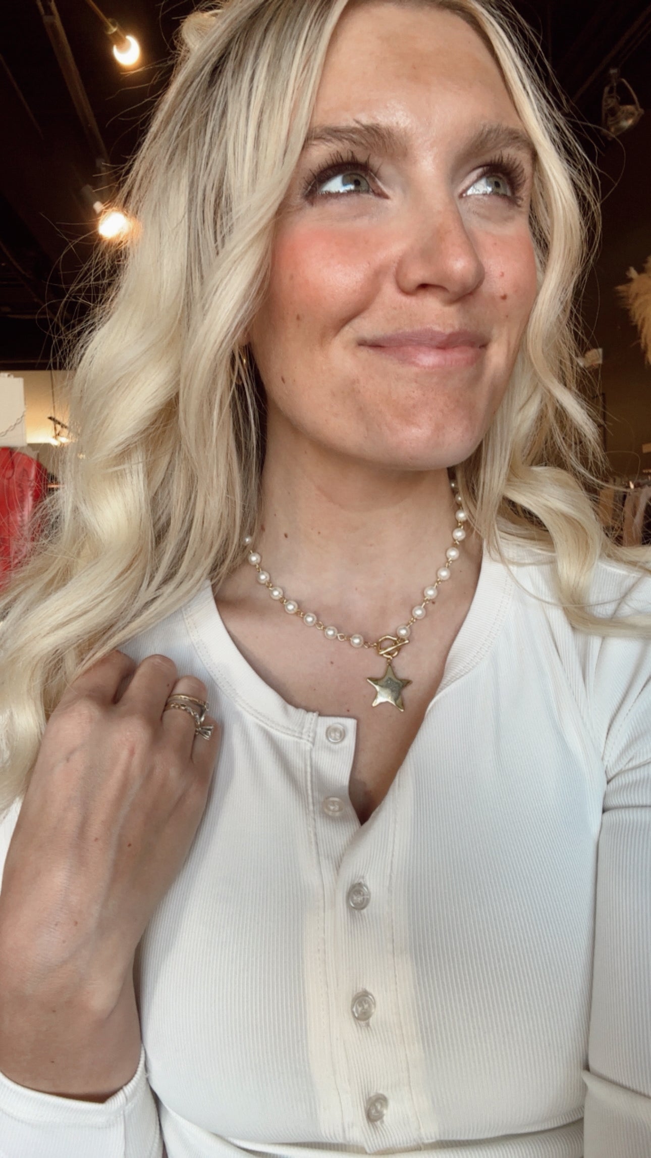 Molten Star Pearl Necklace