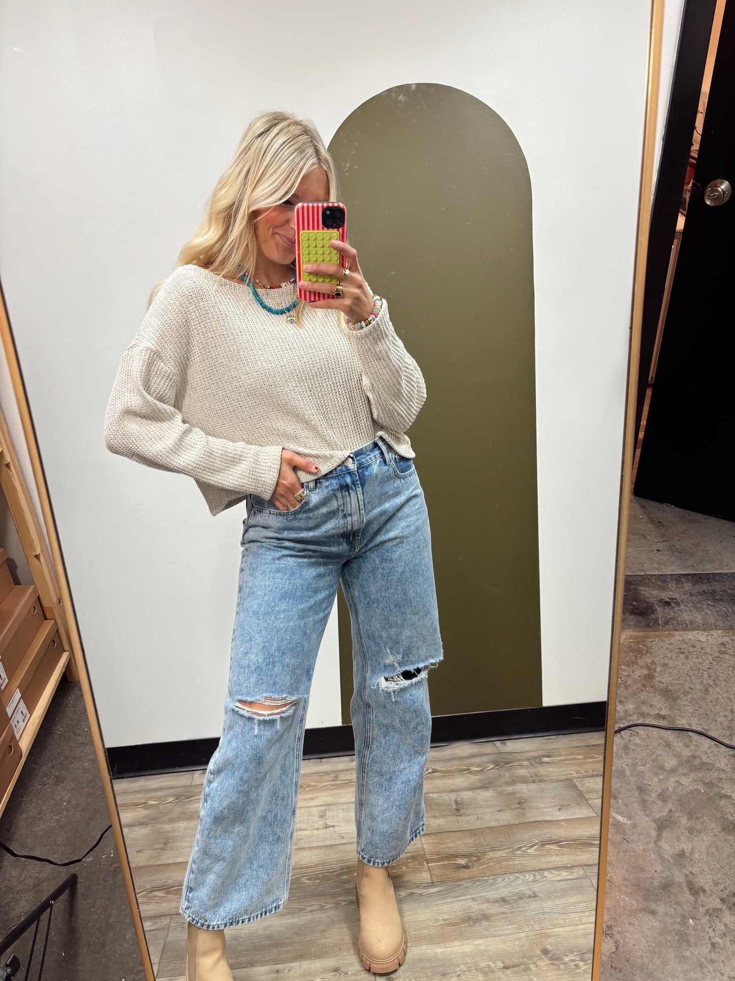 Thea Slouch Sweater (Natural)