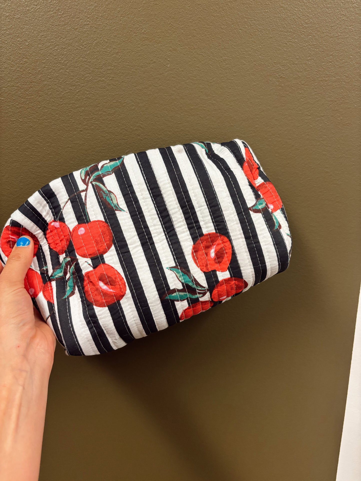 Cherry Quilt Toiletry Bag