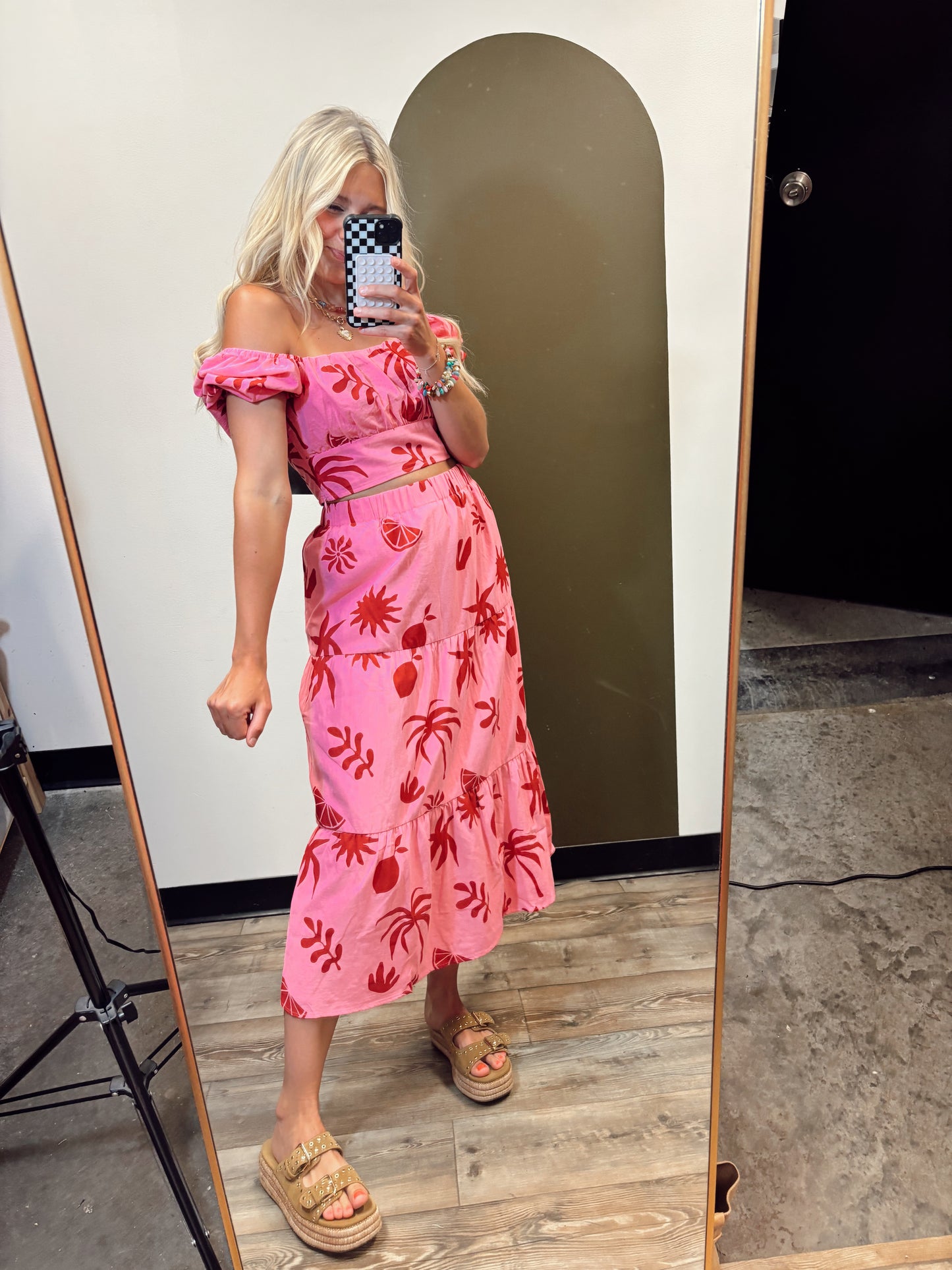 Out Of Office Skirt Set (Pink)