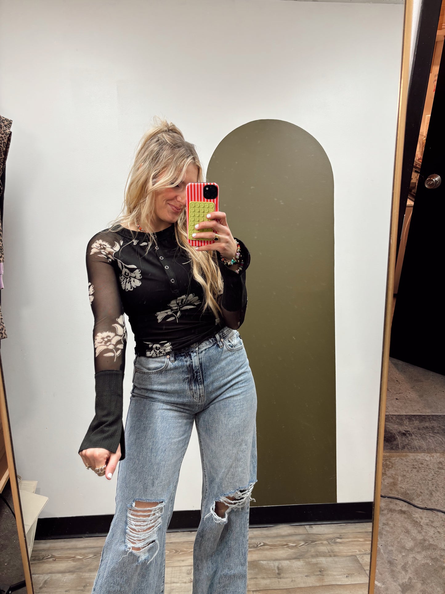 Annelle Henley Burnout Top