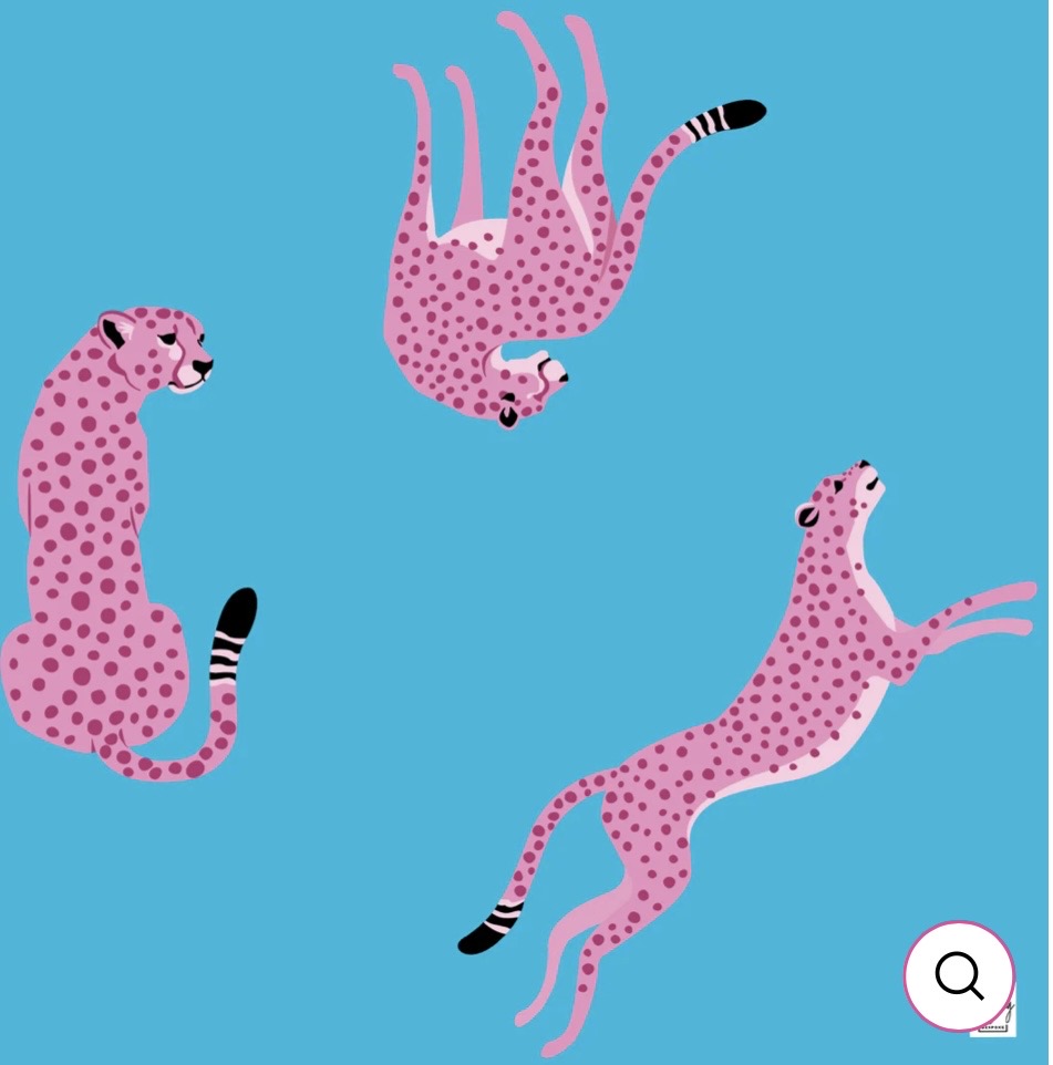 Flirty Leopard Mat (Vivid Blue)
