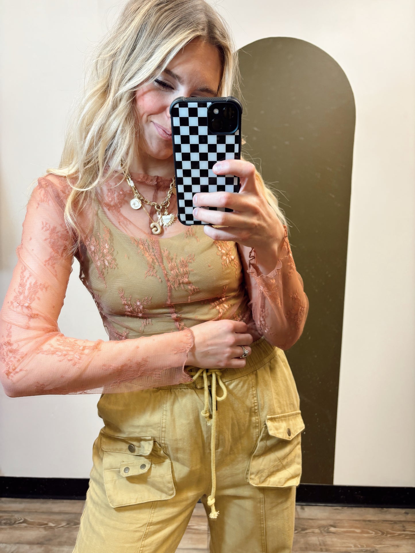 Lacy Layer Top (Rust)