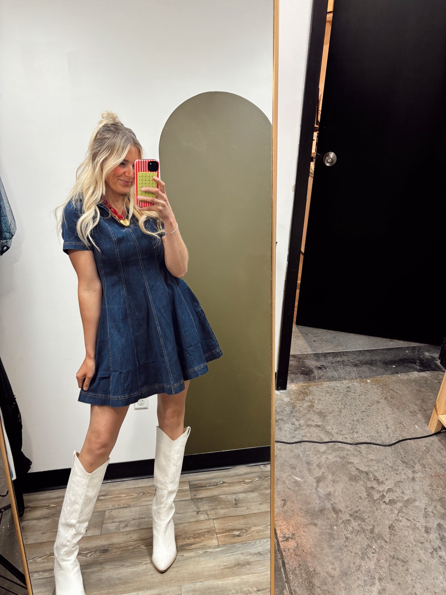 Concert Date Denim Dress