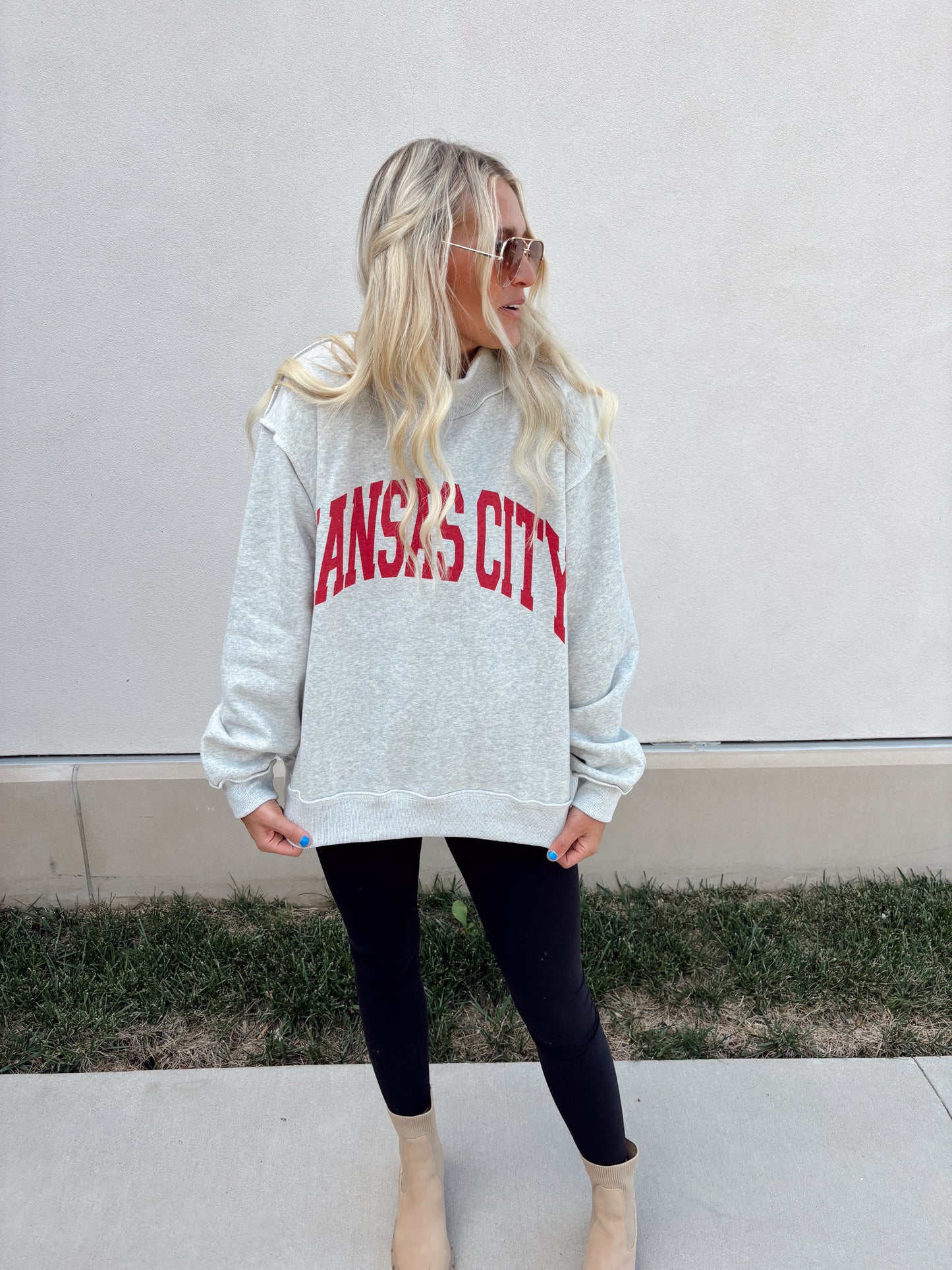 Reversible KC/Kansas City Mock Neck