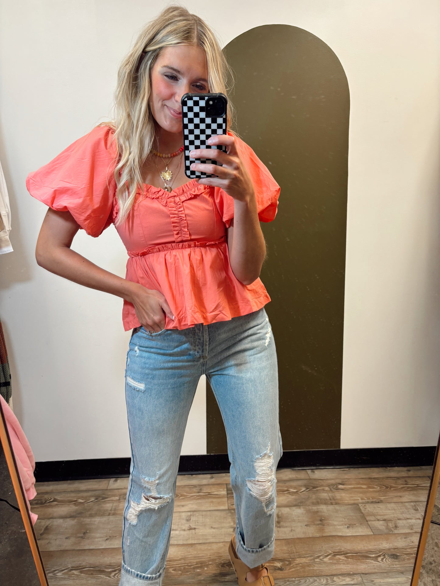 Sammi Sweetheart Top (Coral)